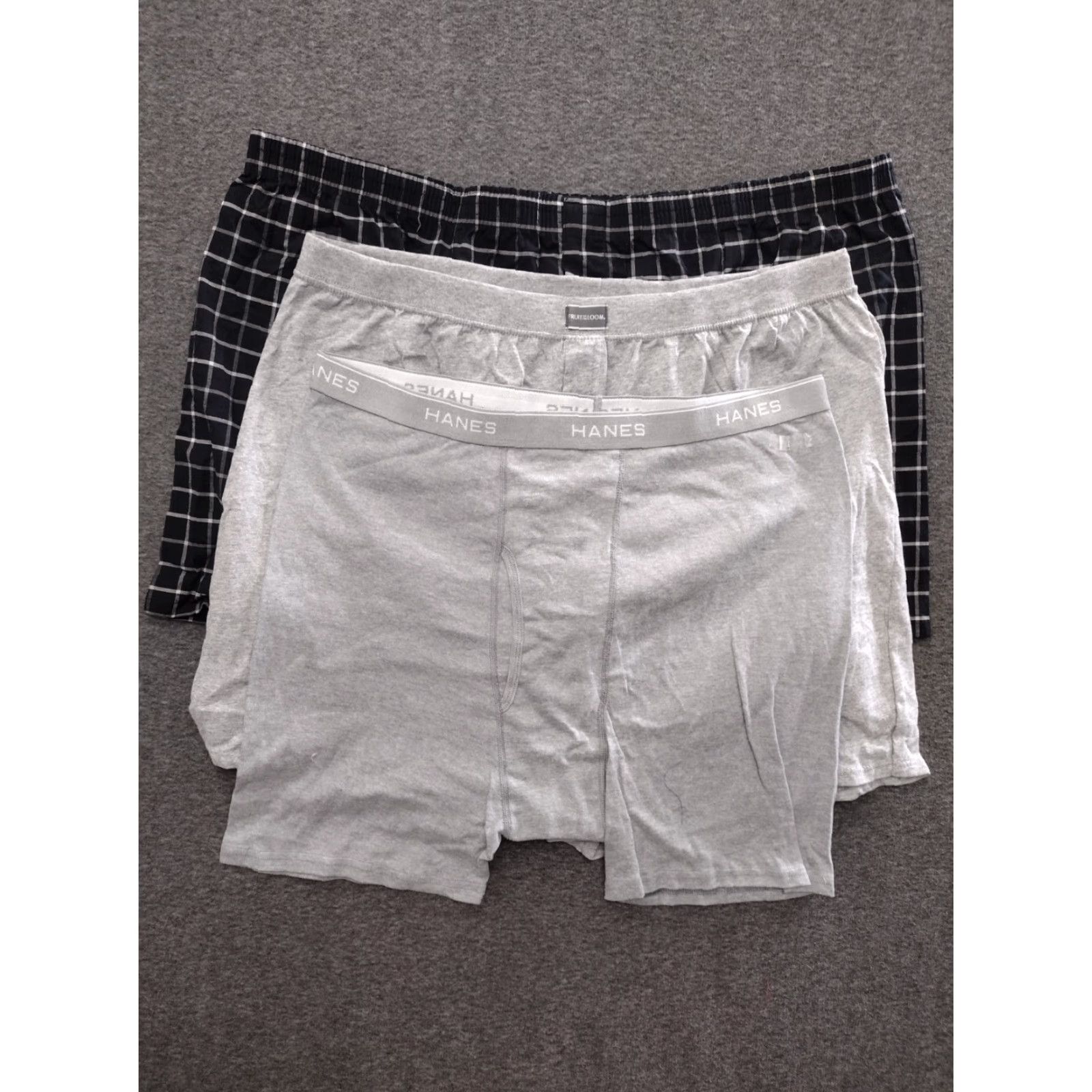 Hanes Hanes + Fruit of the Loom + George Assorted Boxers Multicol Underwear 3 Pack 3XL Size 48R - 3 Thumbnail
