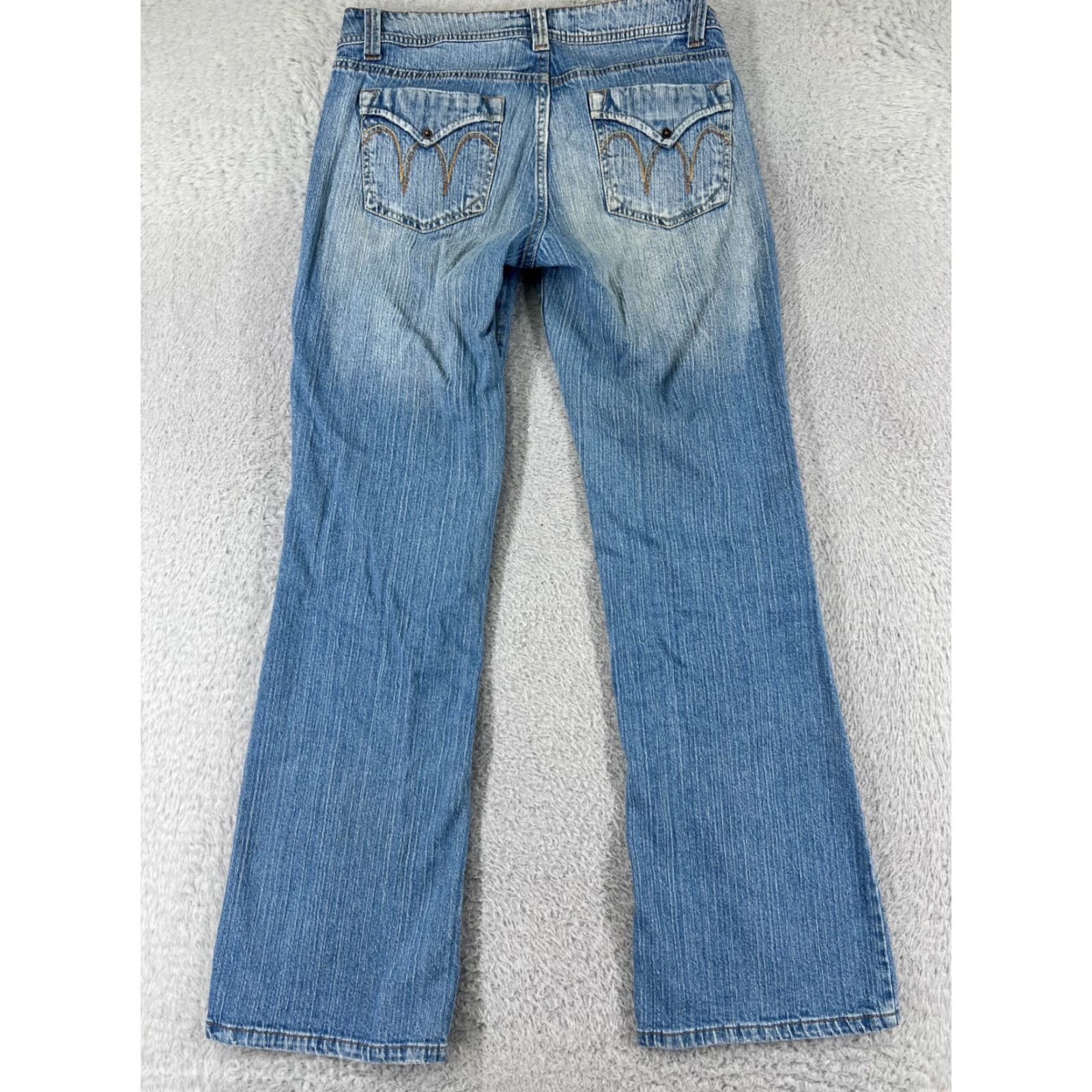 Jordache Jordache Jeans Womens 9 Blue Denim Low Rise Bootcut Stretch Cotton Blend Jeans Size 30" / US 8 / IT 44 - 2 Thumbnail