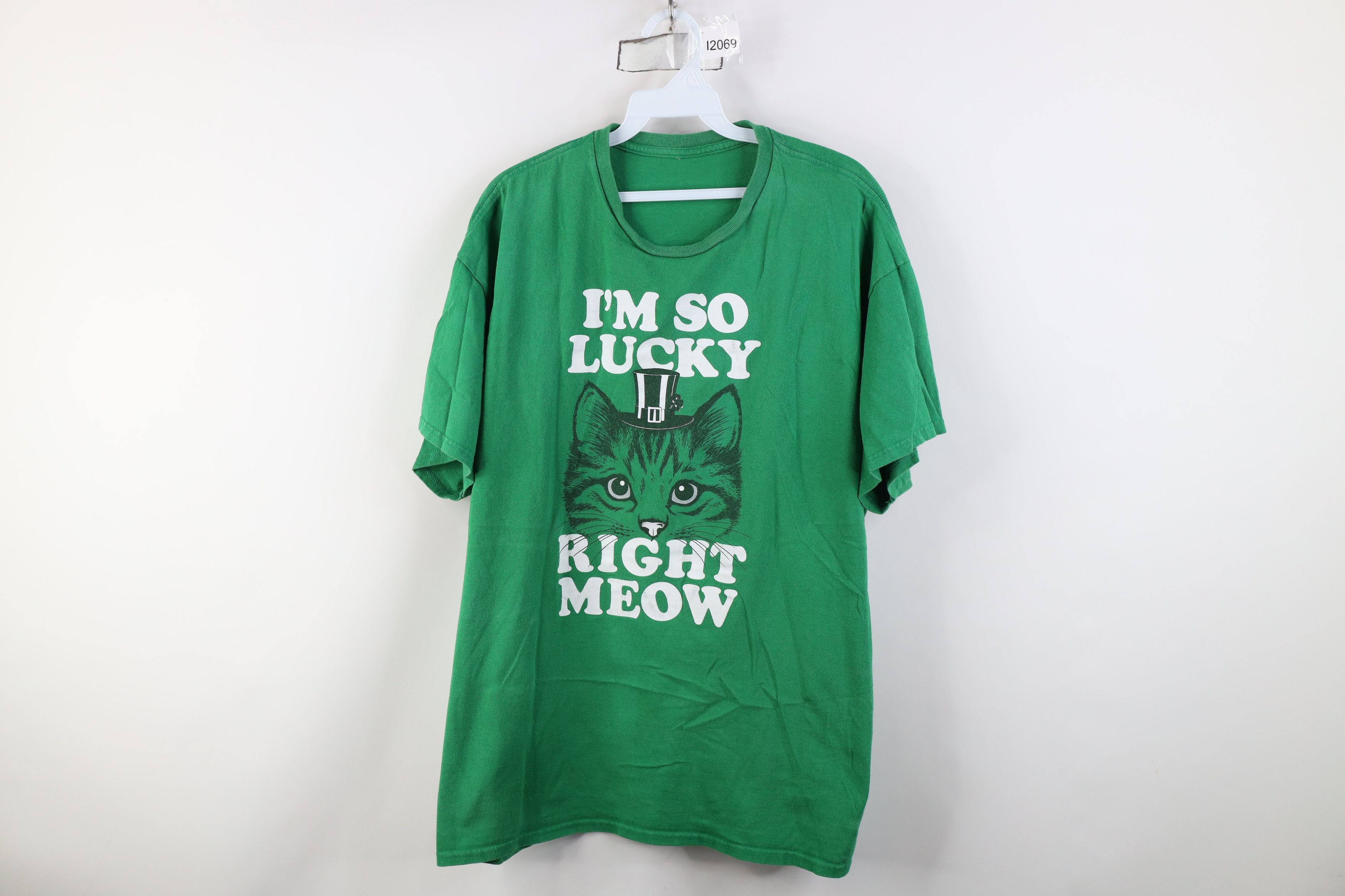 Vintage Vintage Y2K Day I'm So Lucky Right Meow Cat Kitten T-Shirt Size US XL / EU 56 / 4 - 1 Thumbnail