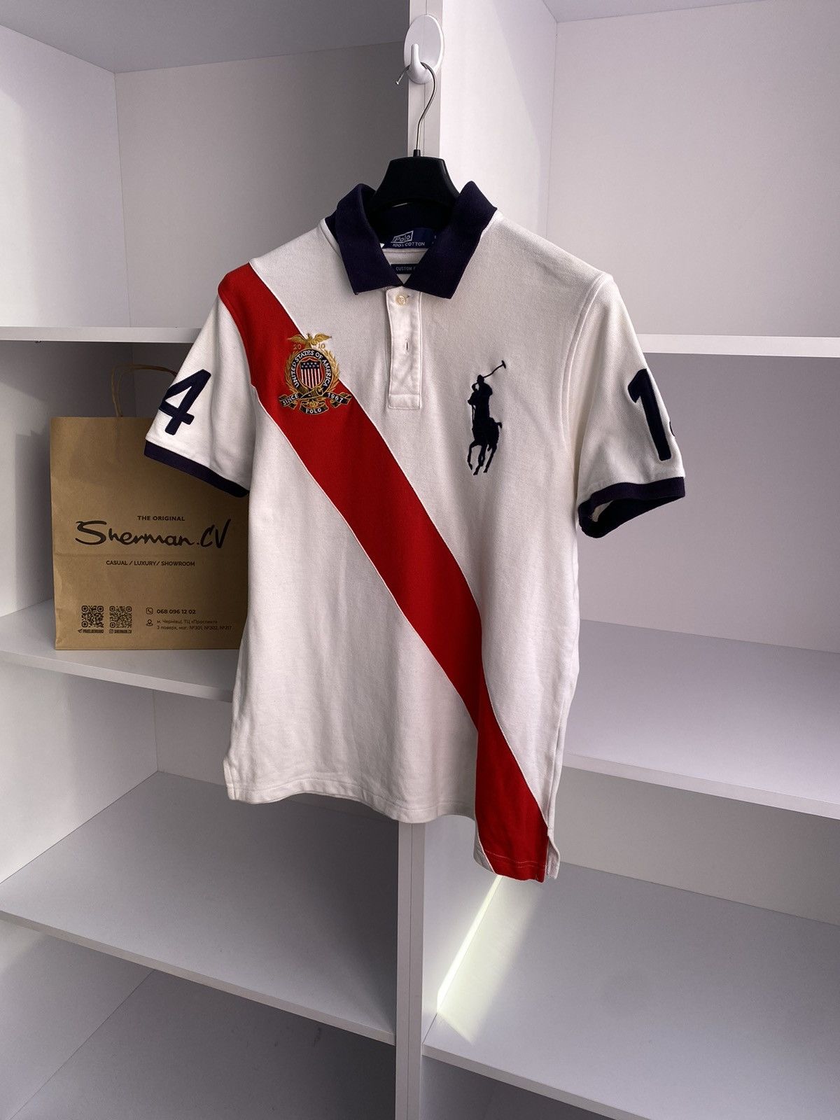 Polo Ralph Lauren × Vintage Vintage Polo Ralph Lauren Chief Keef Style Polo Tee Size US L / EU 52-54 / 3 - 4 Thumbnail