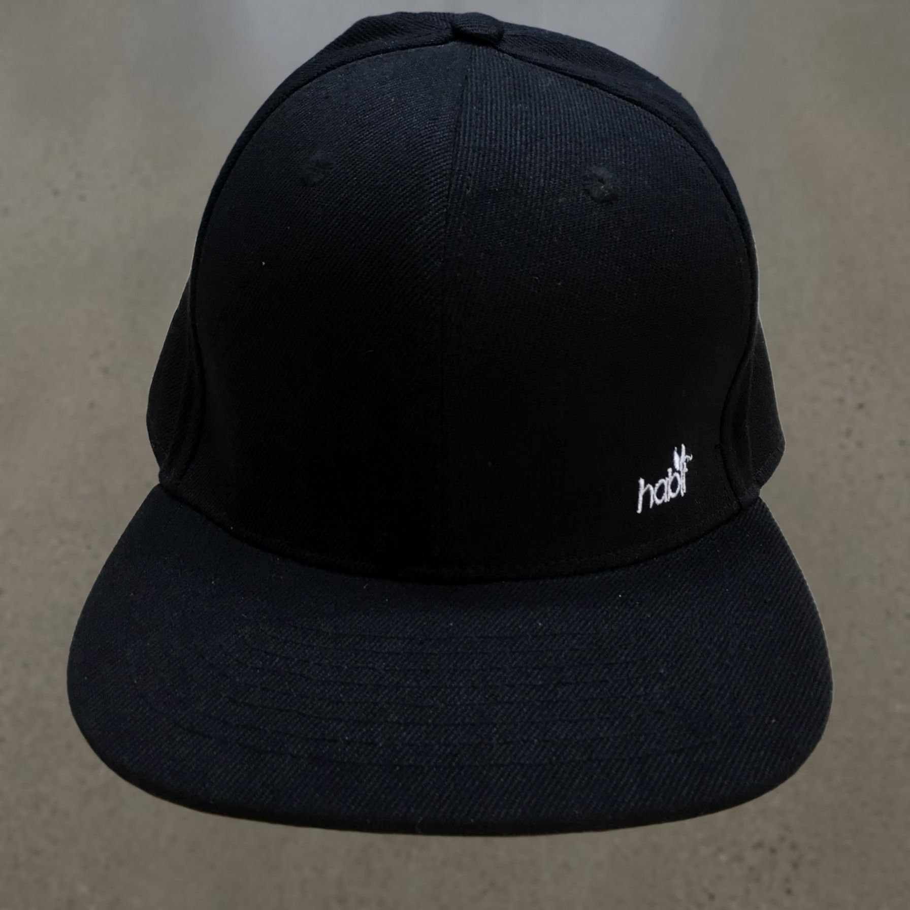 Vintage Habit Snapback Cap Hat Mens One Size Black Solid Adjustable Flat Brim Basic Size ONE SIZE - 1 Thumbnail