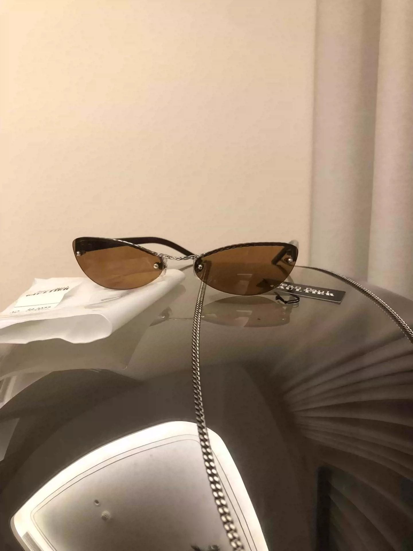 Jean Paul Gaultier Jean Paul Gaultier Necklace Sunglasses AmberBrown-2505 Size ONE SIZE - 2 Thumbnail