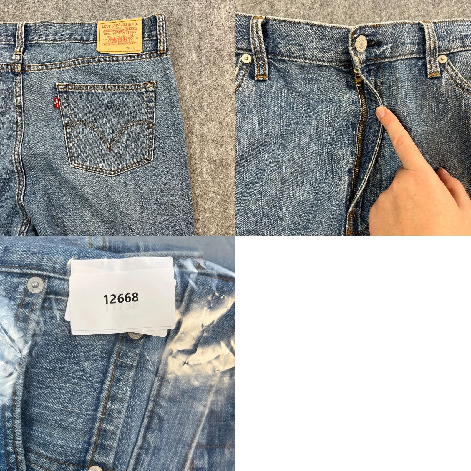 Levi's Levi's 751 Jeans Regular Straight 40 32 Mid Wash Blue 100% Cotton Zip Fly Mens Size US 40 / EU 56 - 8 Thumbnail