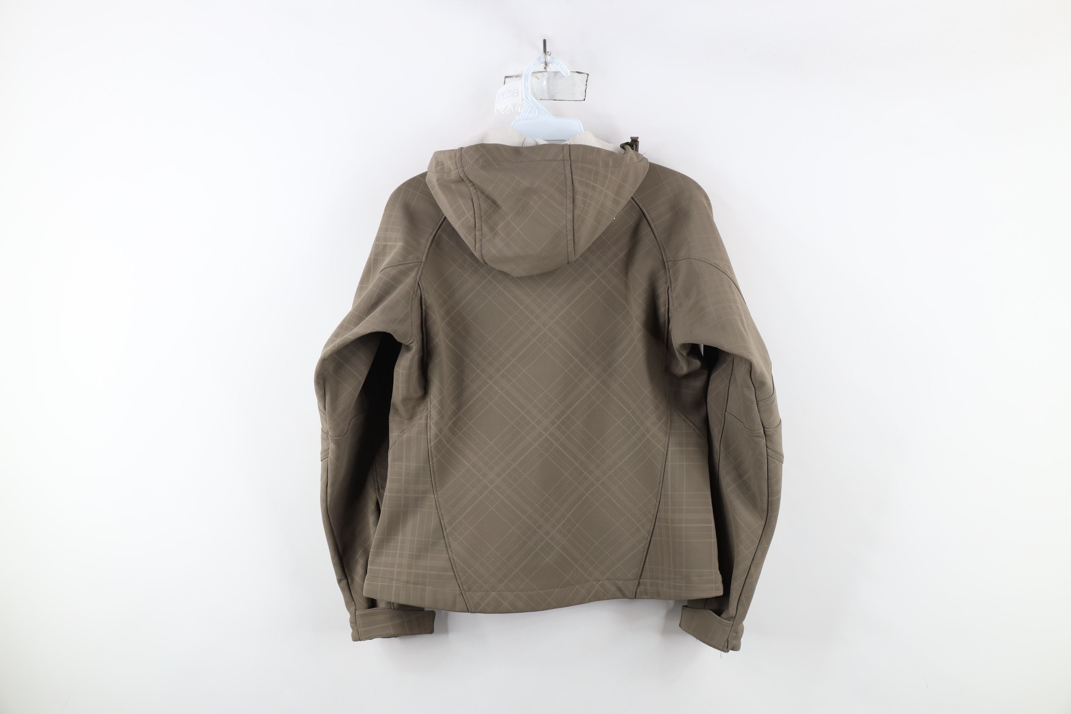 The North Face × Vintage The North Face Fleece Lined Soft Shell Hooded Jacket Brown Size XS / US 0-2 / IT 36-38 - 13 Thumbnail