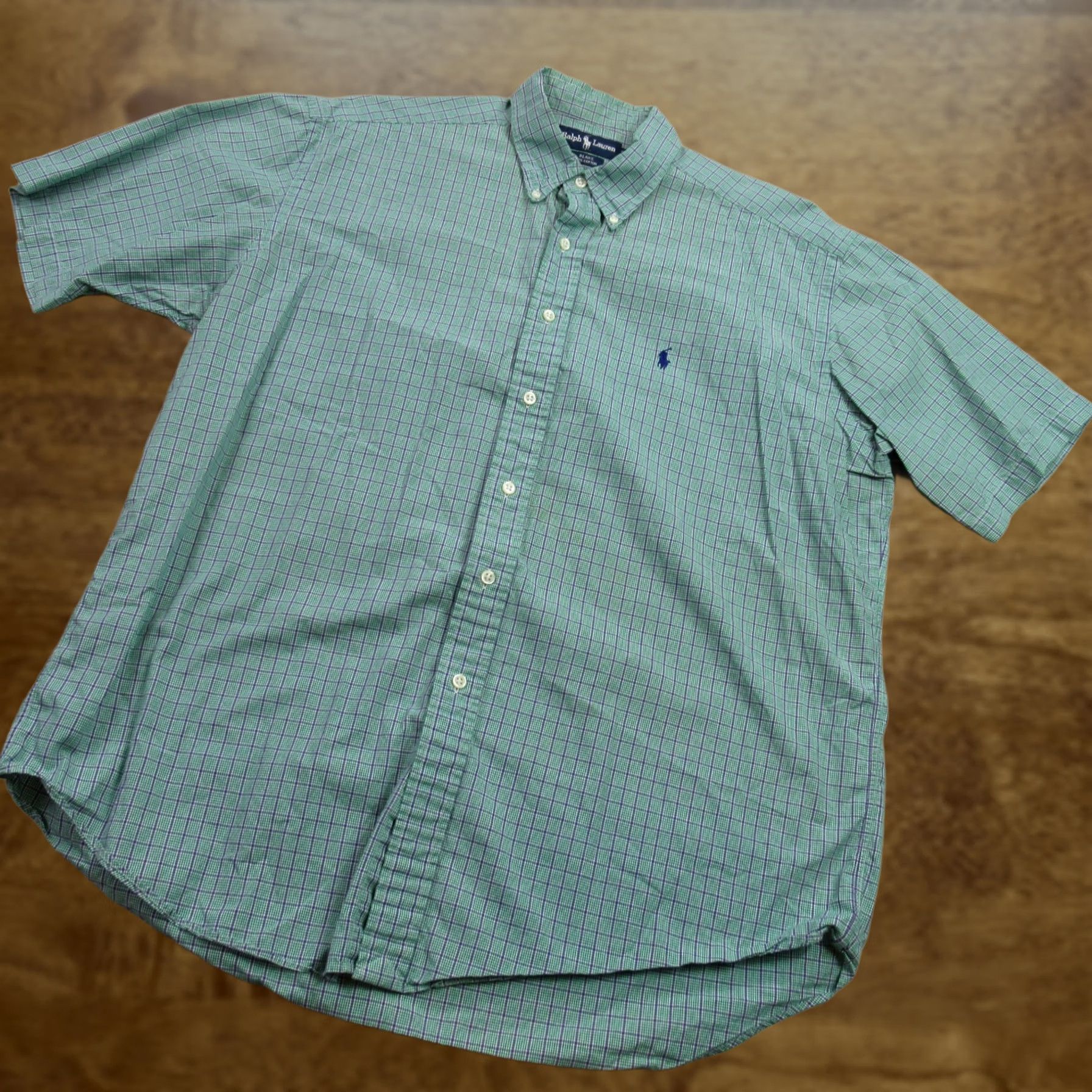 Polo Ralph Lauren Ralph Lauren Shirt Mens Large Short Sleeve Button Front Blake Green Casual Size US L / EU 52-54 / 3 - 1 Thumbnail
