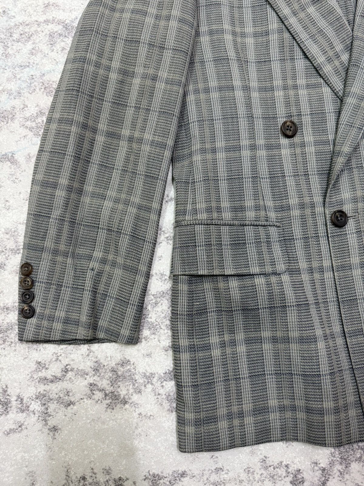 Burberry Vintage 90s Burberrys Chekered Linen Blazer Size US M / EU 48-50 / 2 - 4 Thumbnail