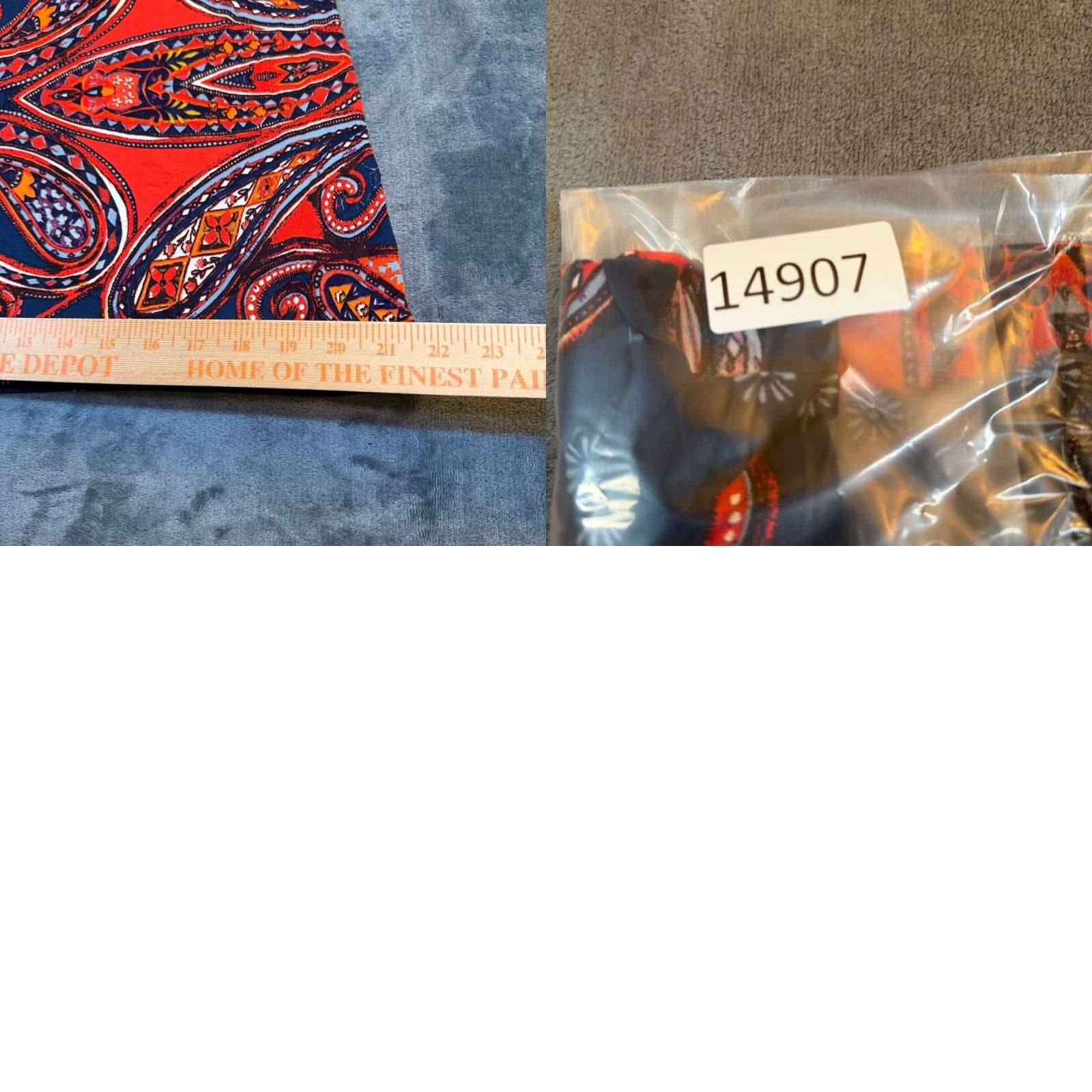 Vintage LASCANA Tank Women's Paisley Halter Blue Red, Boho, Sleeveless, Adjustable Strap - Size 8, Relaxed Fit, Viscose Polyester Blend Size M / US 6-8 / IT 42-44 - 8 Thumbnail