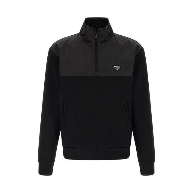 Prada PRADA Black Re-Nylon Sweatshirt New & Authentic (Men's size: Size US XL / EU 56 / 4 - 1 Thumbnail