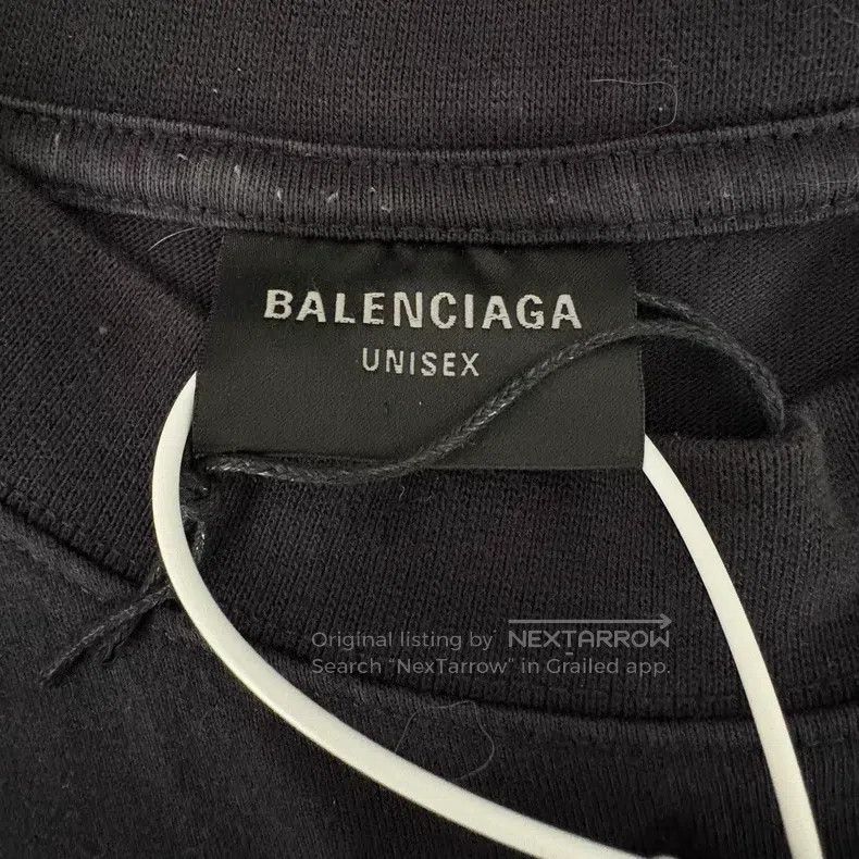 Balenciaga Balenciaga Back Reflective Logo Letter Printed Round Neck Size US S / EU 44-46 / 1 - 3 Thumbnail
