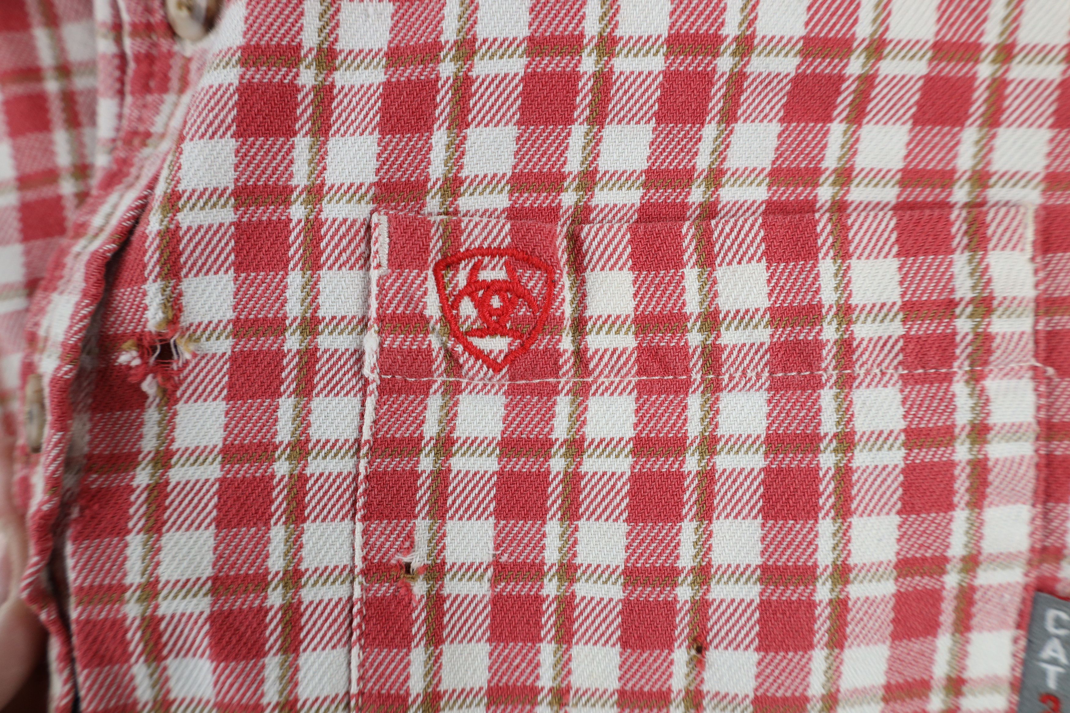 Ariat × Vintage Ariat FR Fire Flame Resistant Flannel Work Button Shirt Size M / US 6-8 / IT 42-44 - 4 Thumbnail