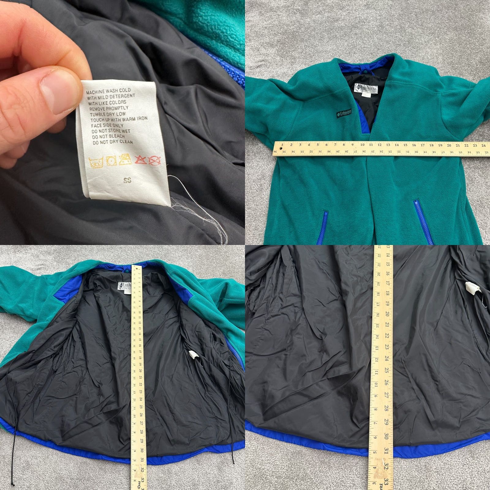Vintage VINTAGE Columbia Jacket Mens Large Green Full Zip Fleece Lined Collarless Outdoor Casual Size US L / EU 52-54 / 3 - 8 Thumbnail