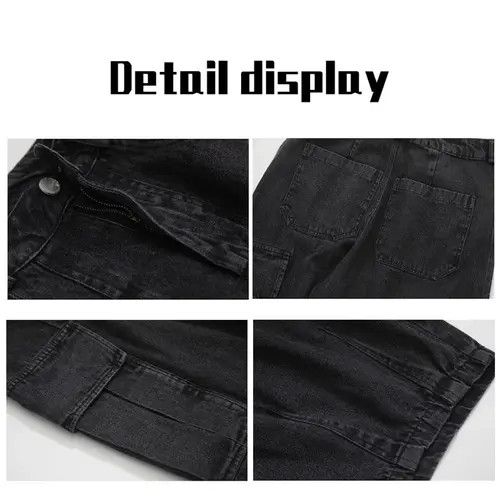 VIBE Baggy Black Cargo Pants Jeans Hip Hop Harajuku Y2k Retro Size US 32 / EU 48 - 8 Thumbnail