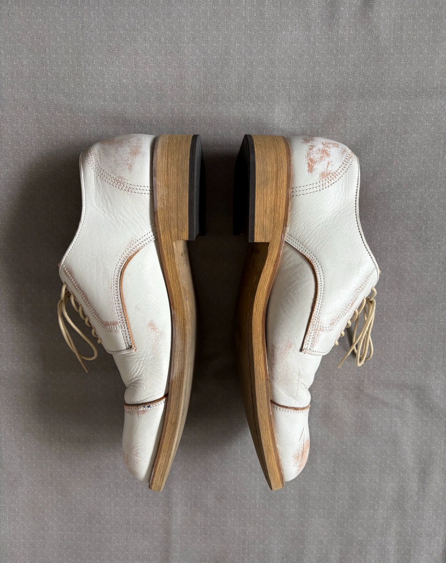 CABANE de ZUCCa Zucca Vintage Rust Leather Shoes S Wooden Sole Size US 8 / EU 41 - 5 Thumbnail