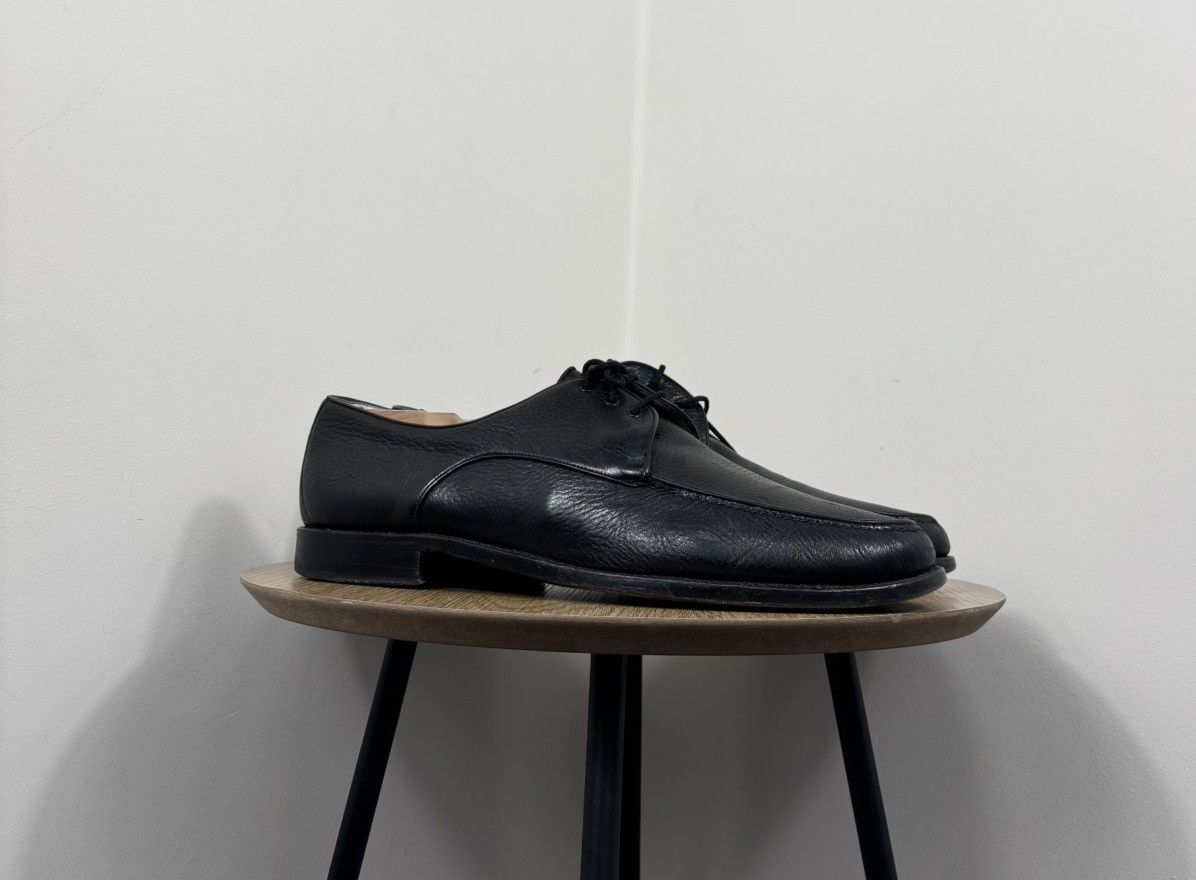Gravati Gravati Vintage Black Leather Split-Toe Lace-Up Dress Shoes Size US 11.5 / EU 44-45 - 1 Thumbnail