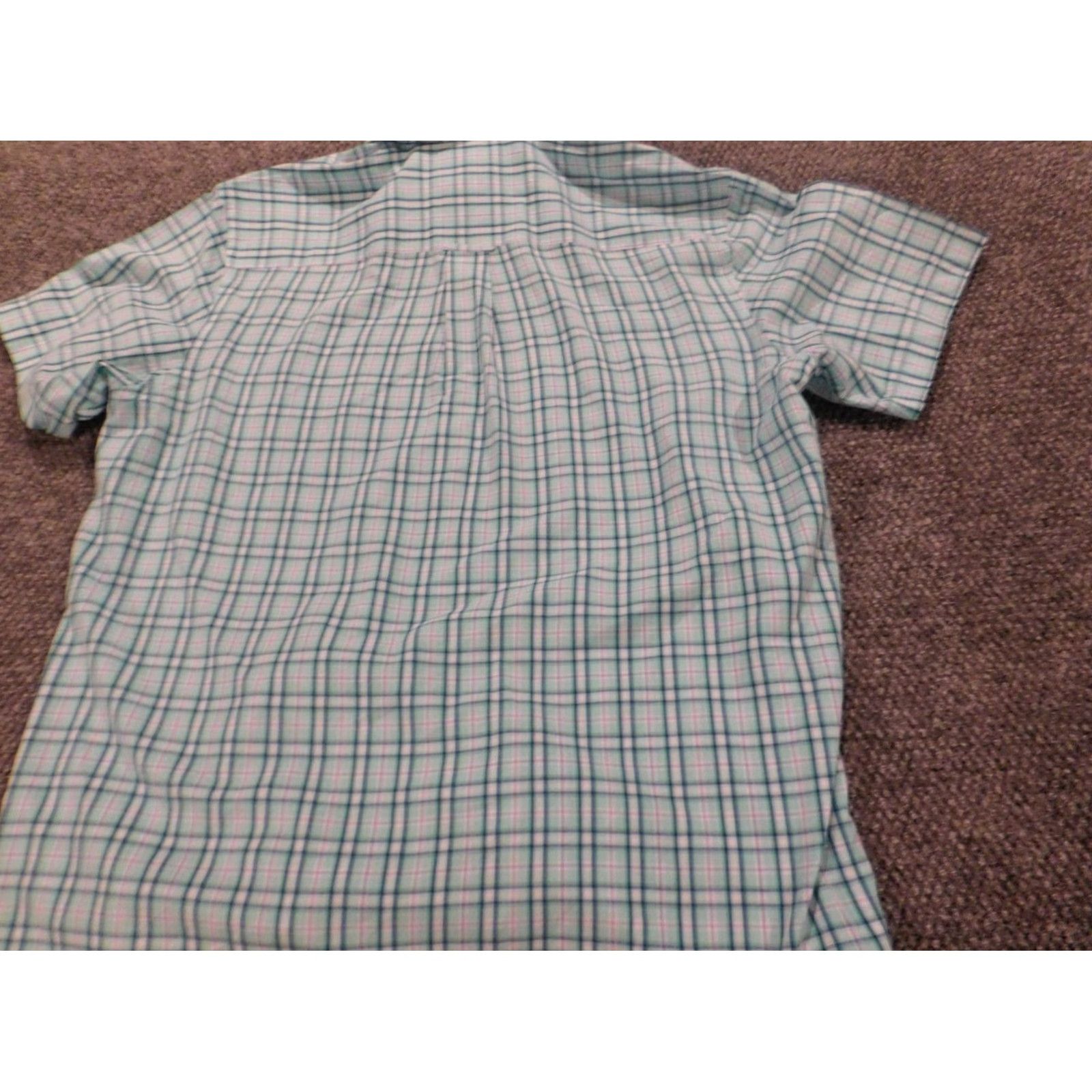 Vintage Saddlebred Shirt Mens Large Blue Plaid Button-Up Easy Care Knit Cotton Polyester Classic Button-Down Collar Mens Regular Size US L / EU 52-54 / 3 - 7 Thumbnail