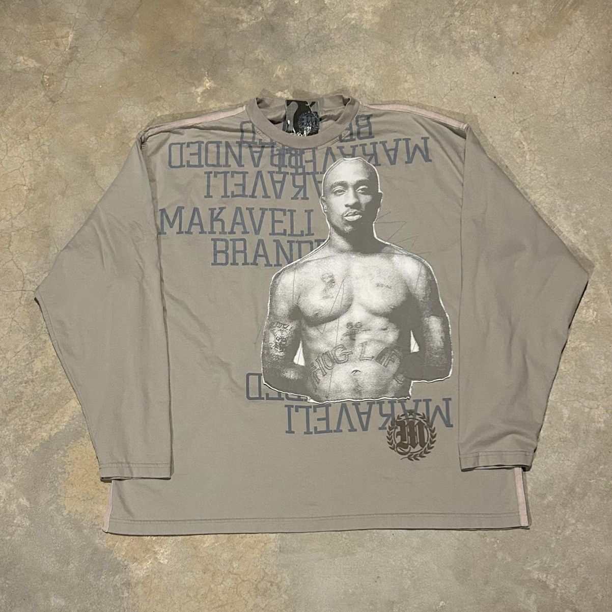 Makaveli × Rap Tees × Vintage Crazy Vintage Y2K Tupac Makaveli Branded Rap Longsleeve Tee Size US XXL / EU 58 / 5 - 1 Thumbnail