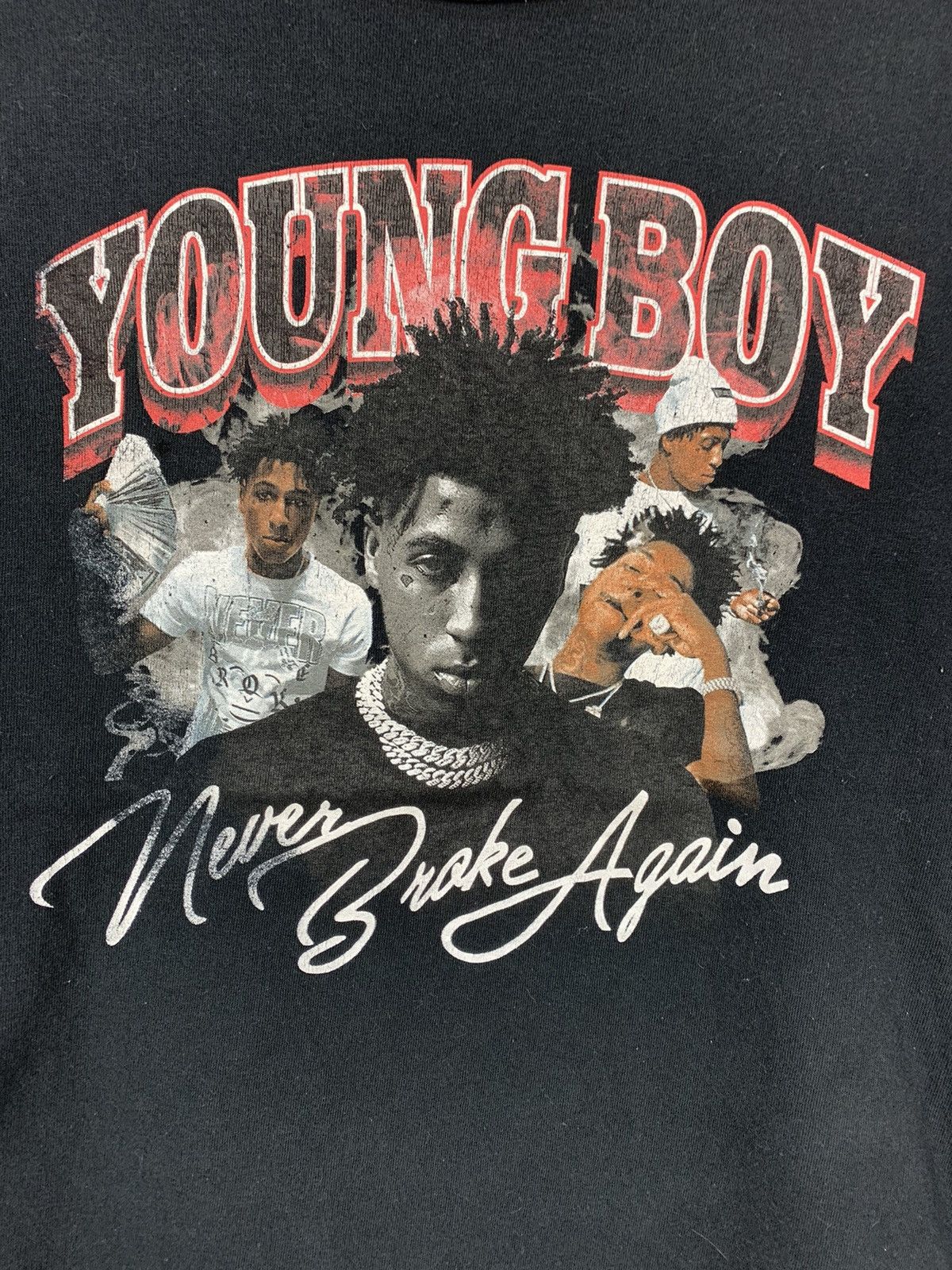 Rap Tees Rare! Young Boy Never Broke Again Cropped Rap Tees Size US XL / EU 56 / 4 - 3 Thumbnail