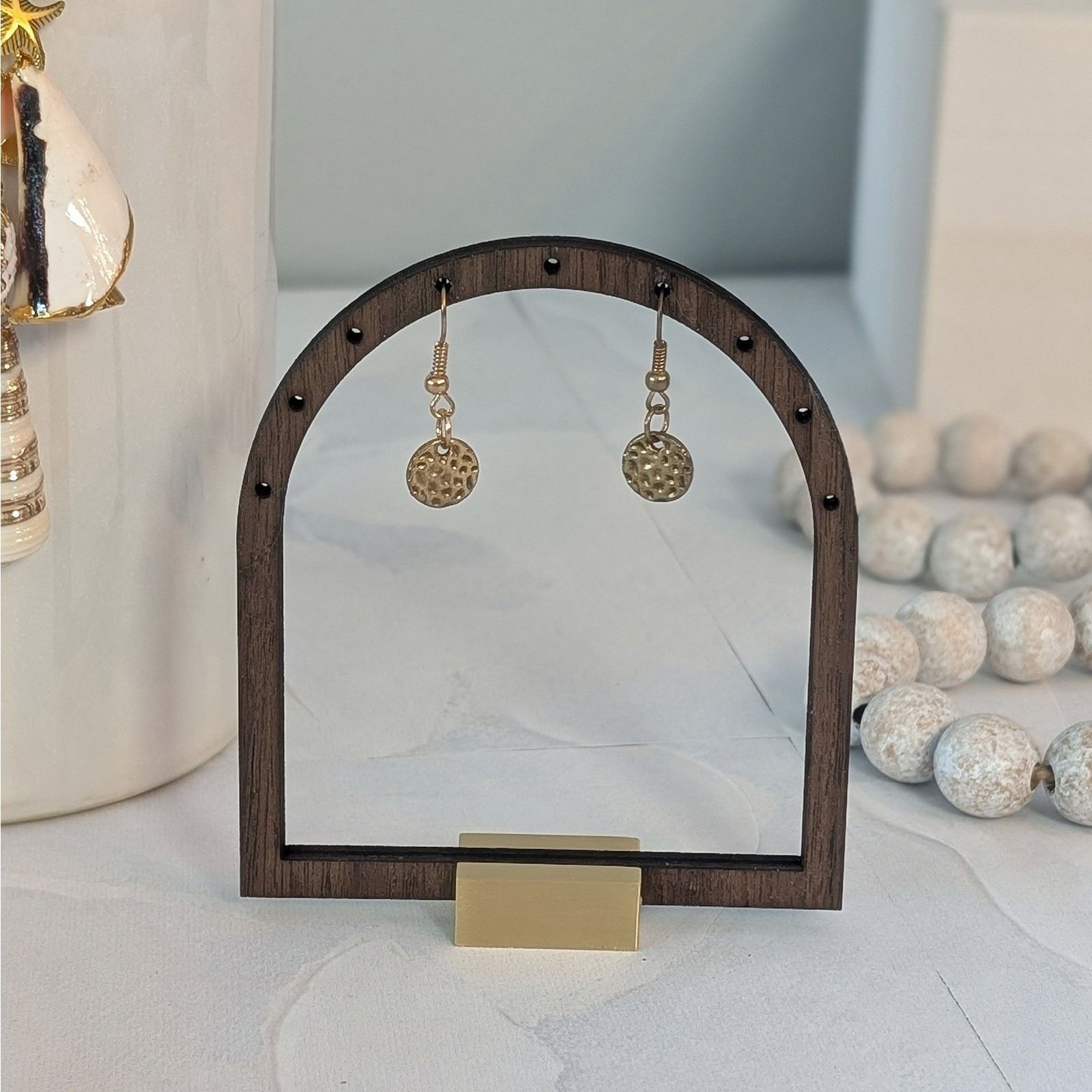Other Dainty VTG 1980s Gold-Tone Textured Disc Dangle Earrings Size ONE SIZE - 1 Thumbnail