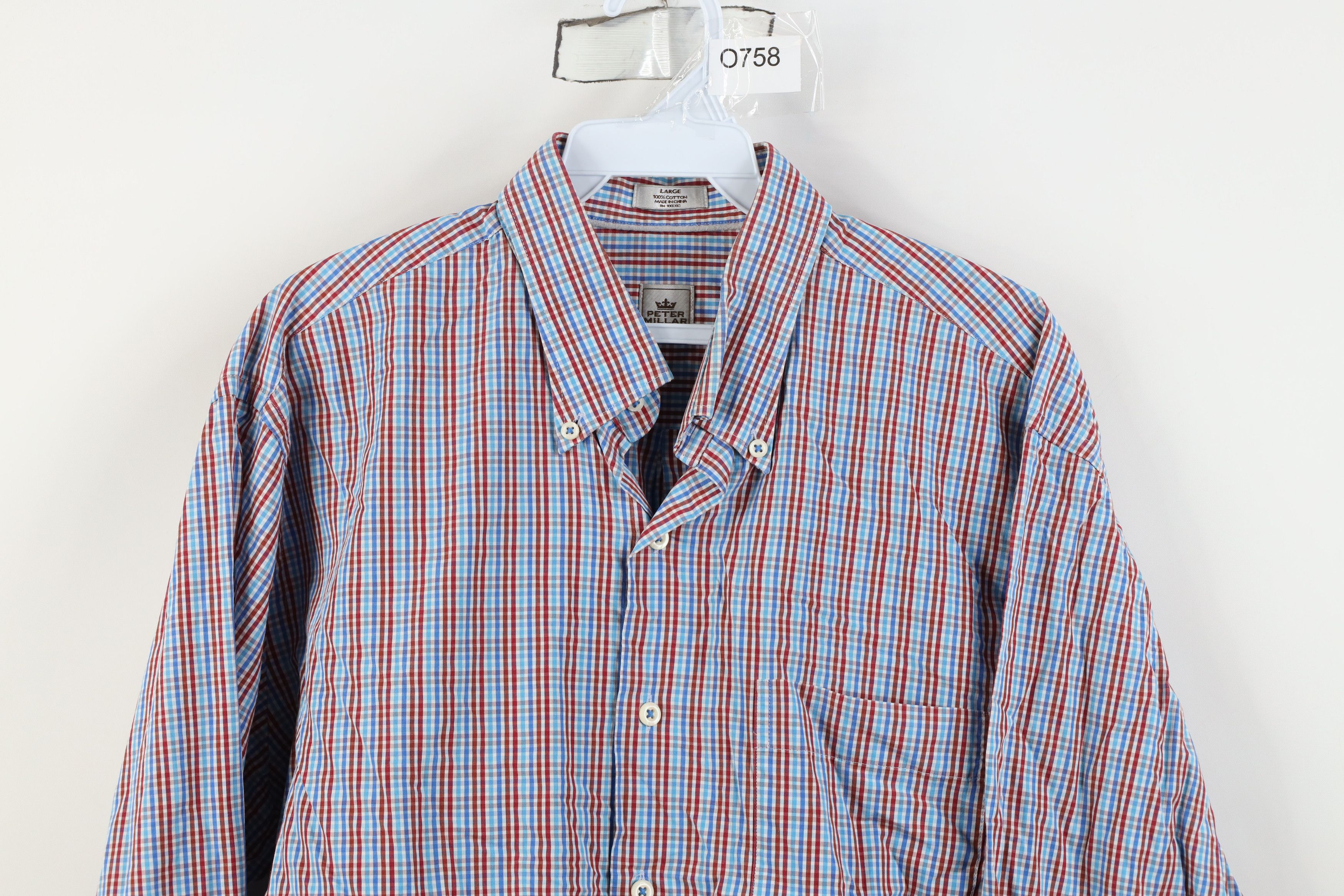 Peter Millar Peter Millar Collared Button Down Shirt Plaid Cotton Size US L / EU 52-54 / 3 - 2 Thumbnail
