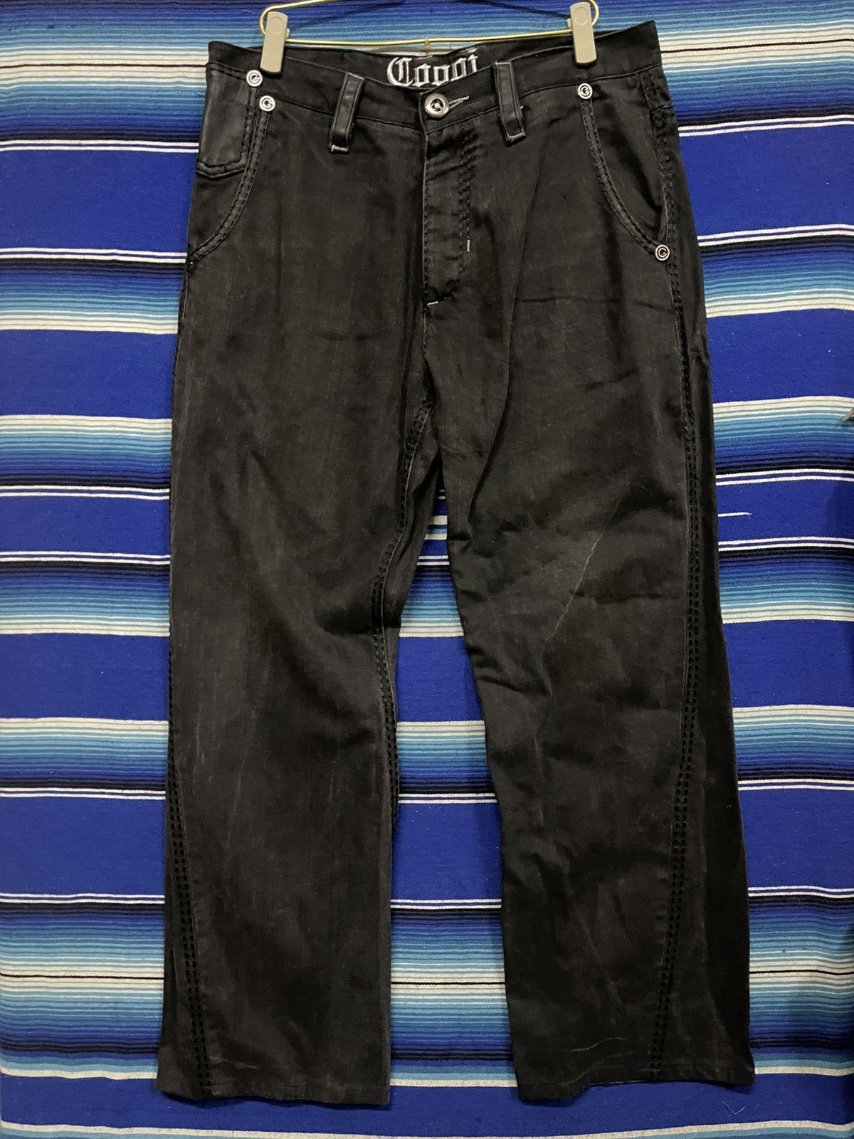 Vintage OFFER🔥Vintage Y2K GOOGI Black Jeans Hip Hop wear Size US 36 / EU 52 - 1 Thumbnail