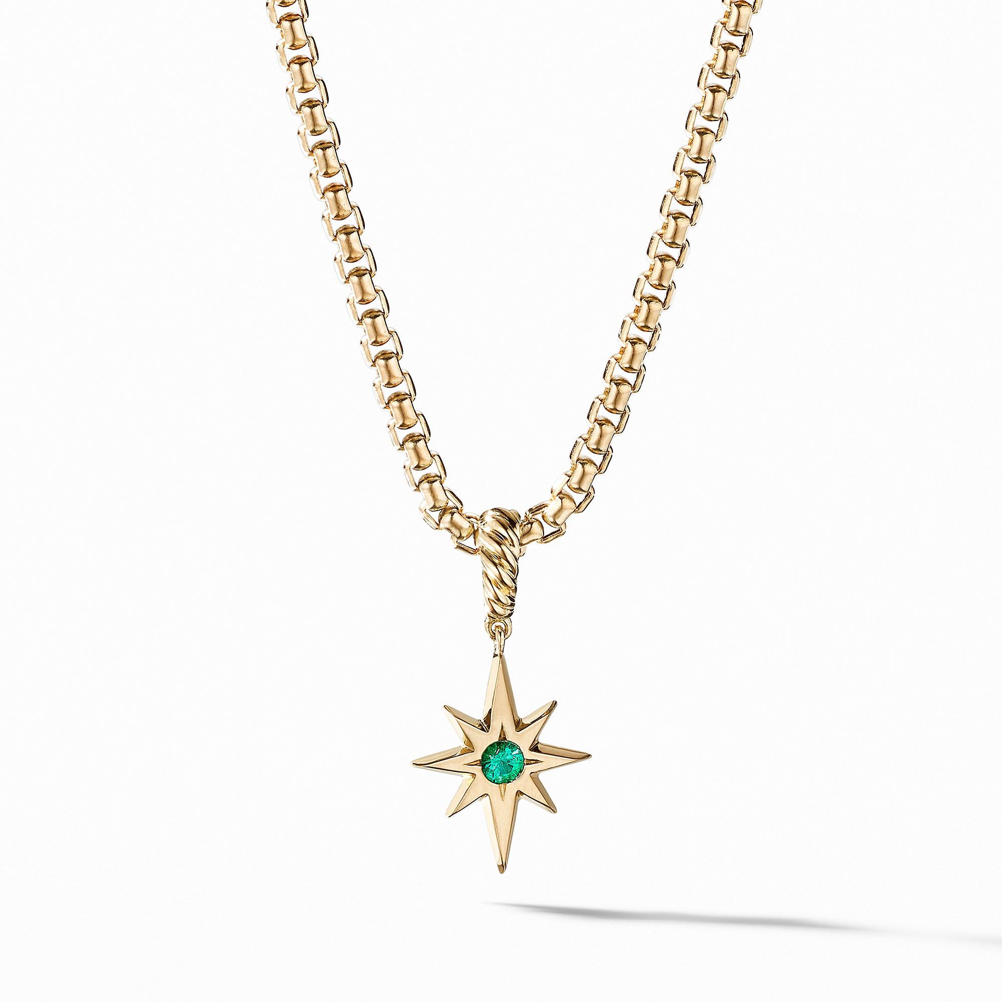 David Yurman o1w1db10325 North Star Birthstone Amulet Yellow Gold Emerald Size ONE SIZE - 2 Thumbnail