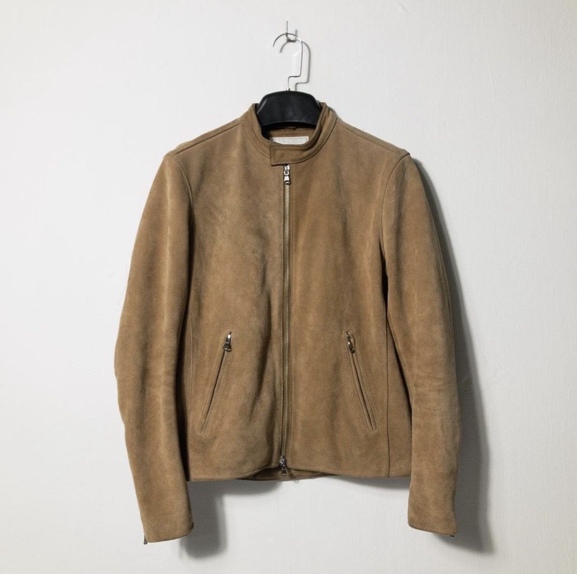 image of Archival Clothing 417 Édifice Suede Jacket in Beige, Men's (Size Small)