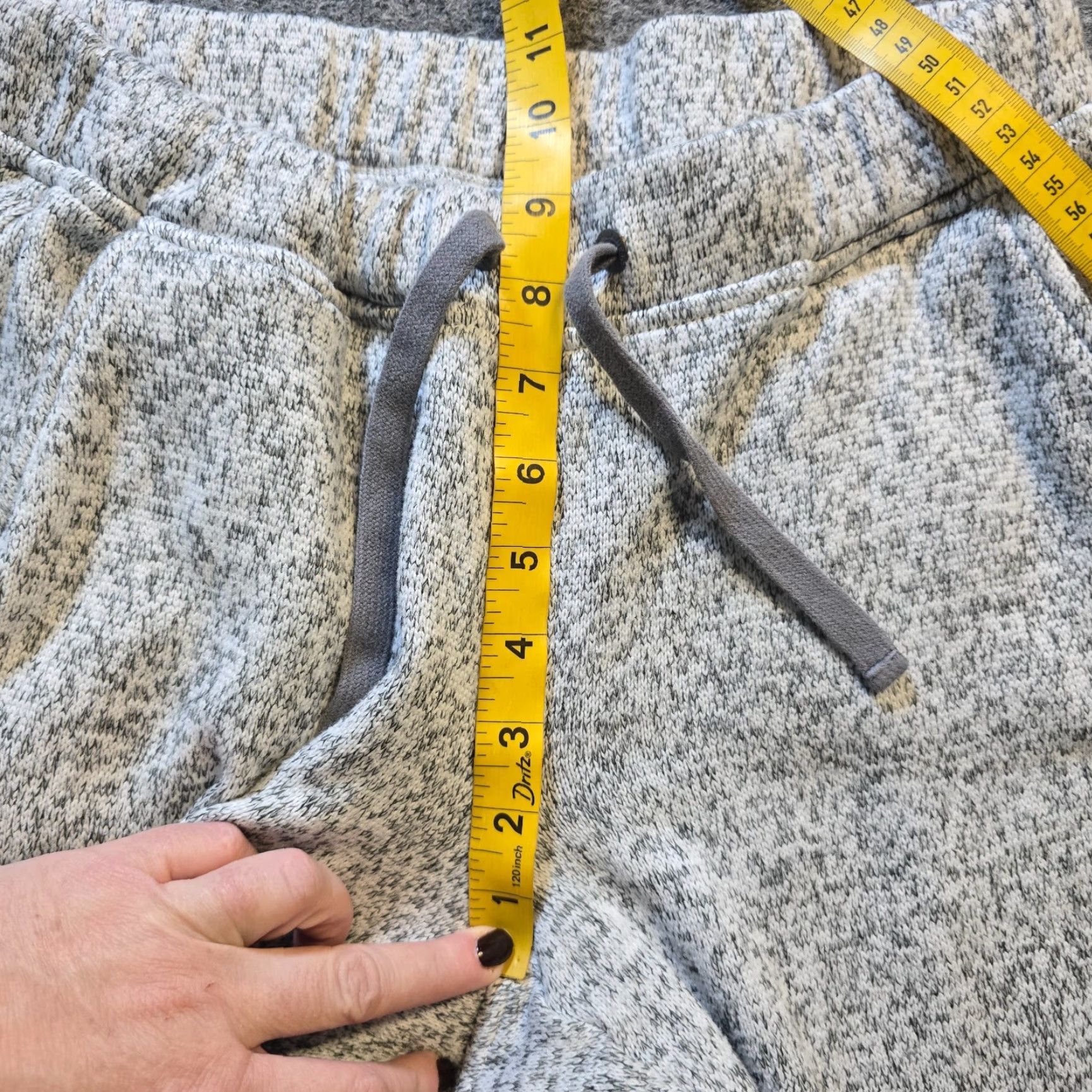 Vintage L.L. Bean Pants Womens Small Gray Knit Fleece Joggers Pull On Casual Lounge Tapered Leg Pockets Regular Fit Size 28" / US 6 / IT 42 - 7 Thumbnail