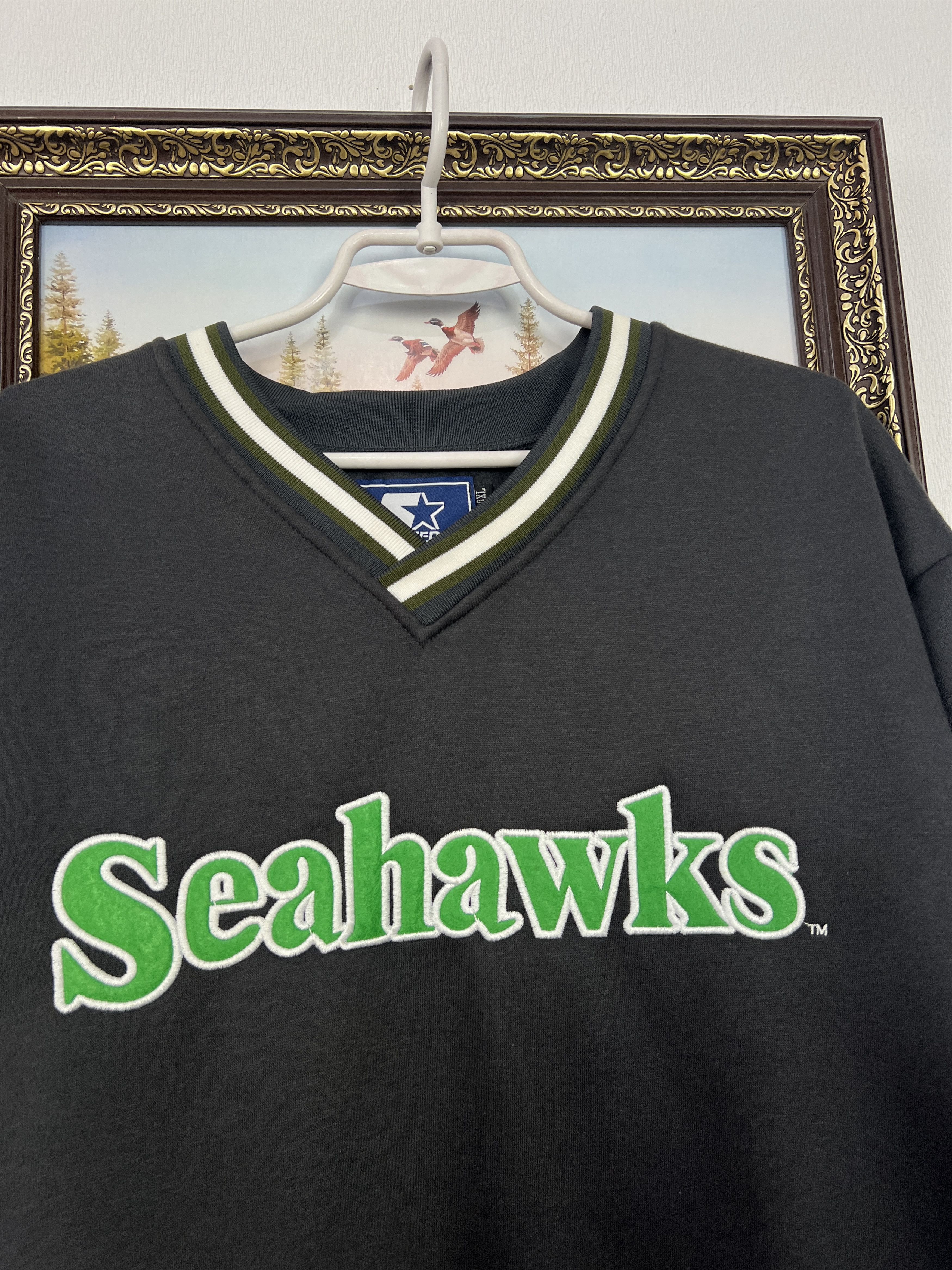 Starter Seattle Seahawks Sweatshirt NHL Crewneck Big Logo 3XL Size US XXL / EU 58 / 5 - 3 Thumbnail