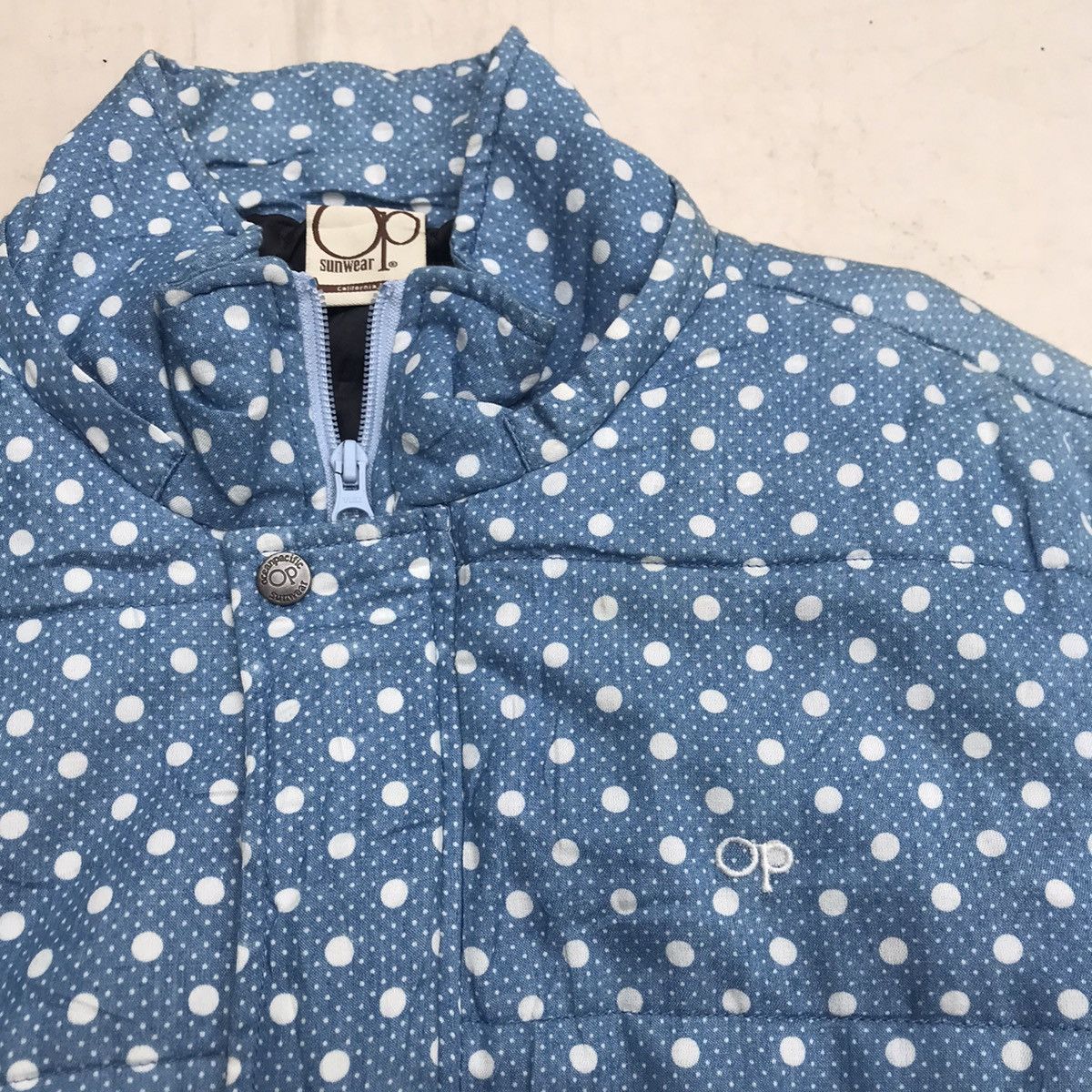 Ocean Pacific × Vintage Vintage Op Ocean Pacific Puffer bulang down Jacket Polkadots Size US L / EU 52-54 / 3 - 8 Thumbnail