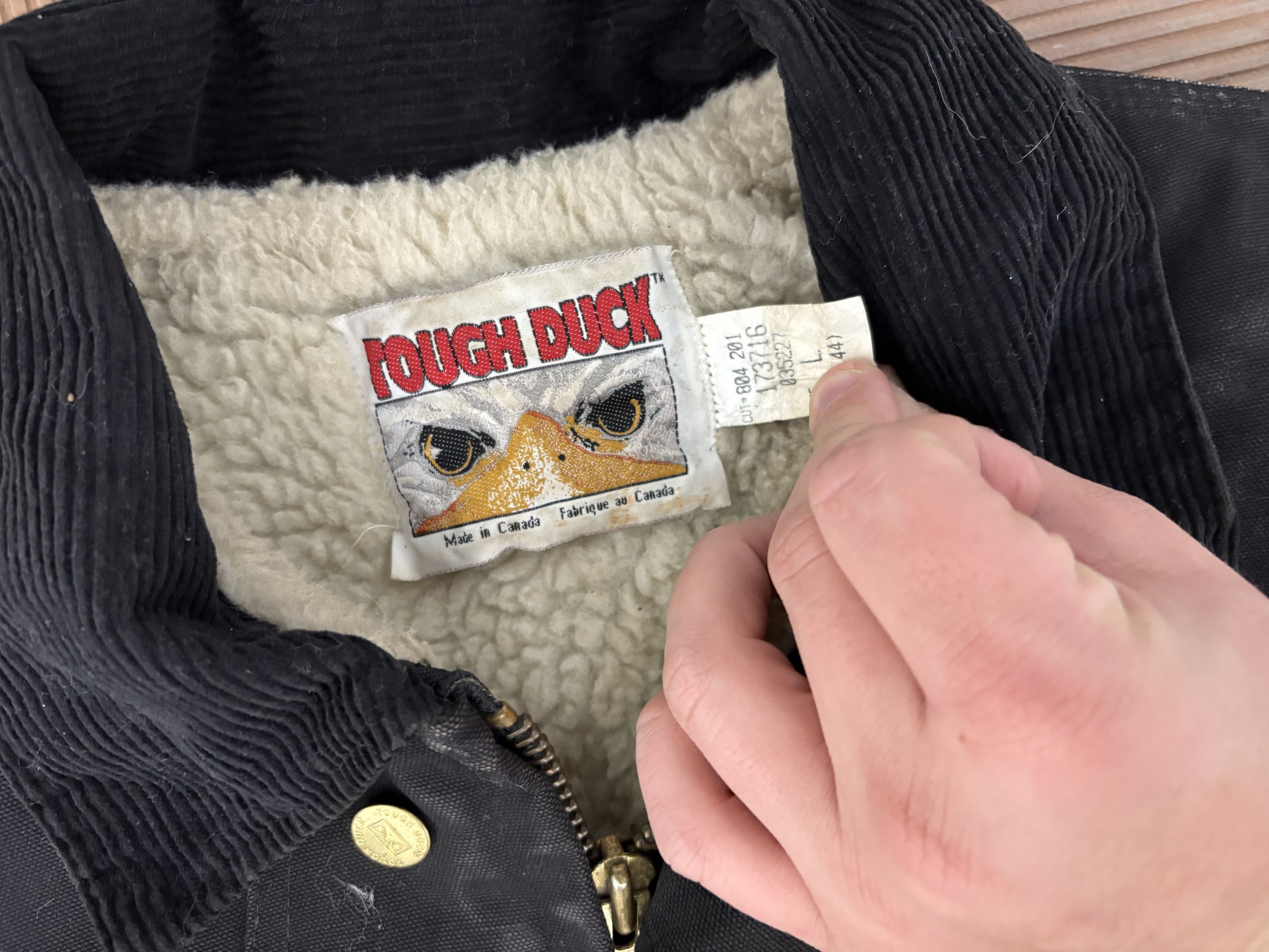 Vintage Tough Duck Vintage Black Distressed Workwear Jacket Size US L / EU 52-54 / 3 - 6 Thumbnail