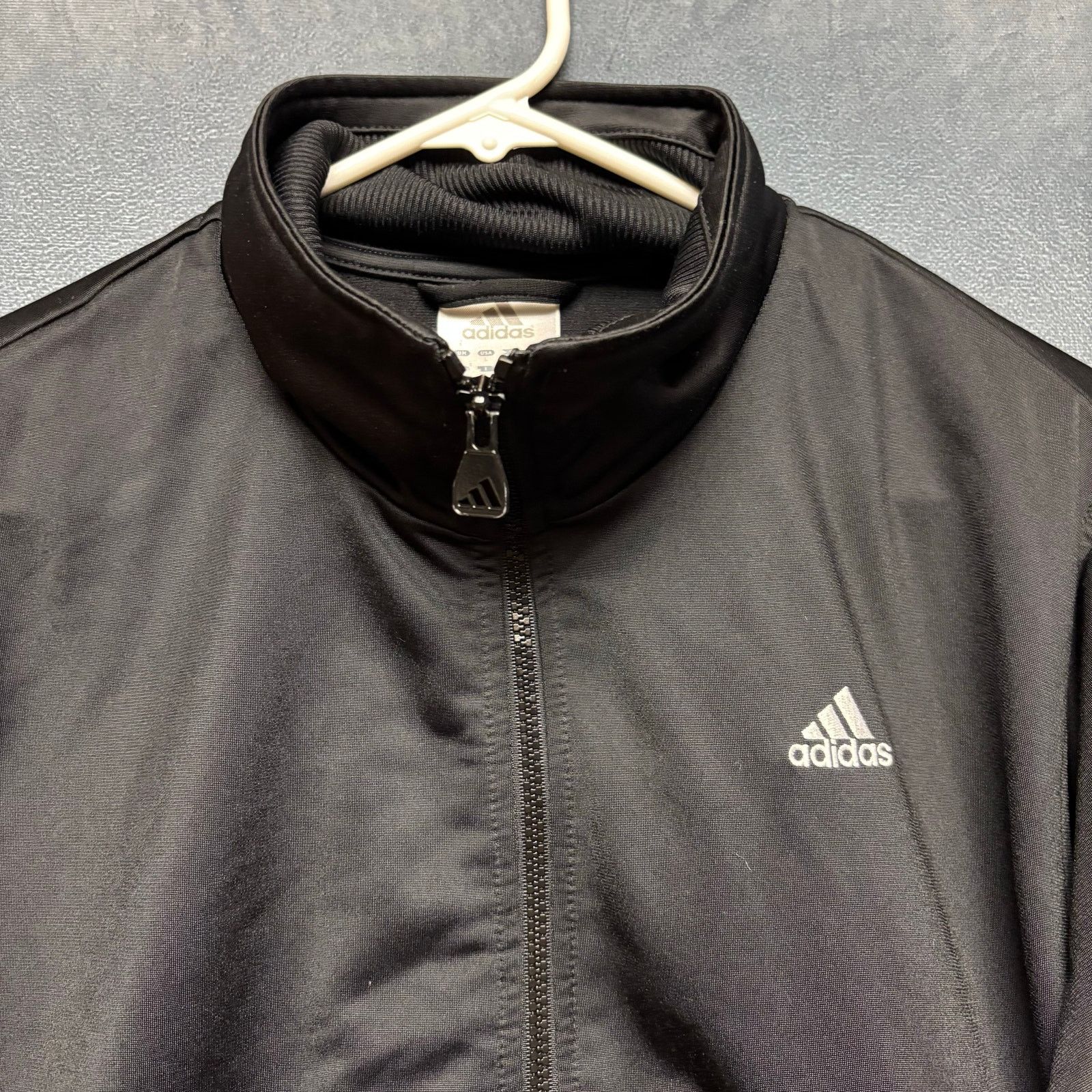 Adidas Vintage Adidas Soccer Jacket Mock Neck 3 Stripes Track LG Size US L / EU 52-54 / 3 - 4 Thumbnail