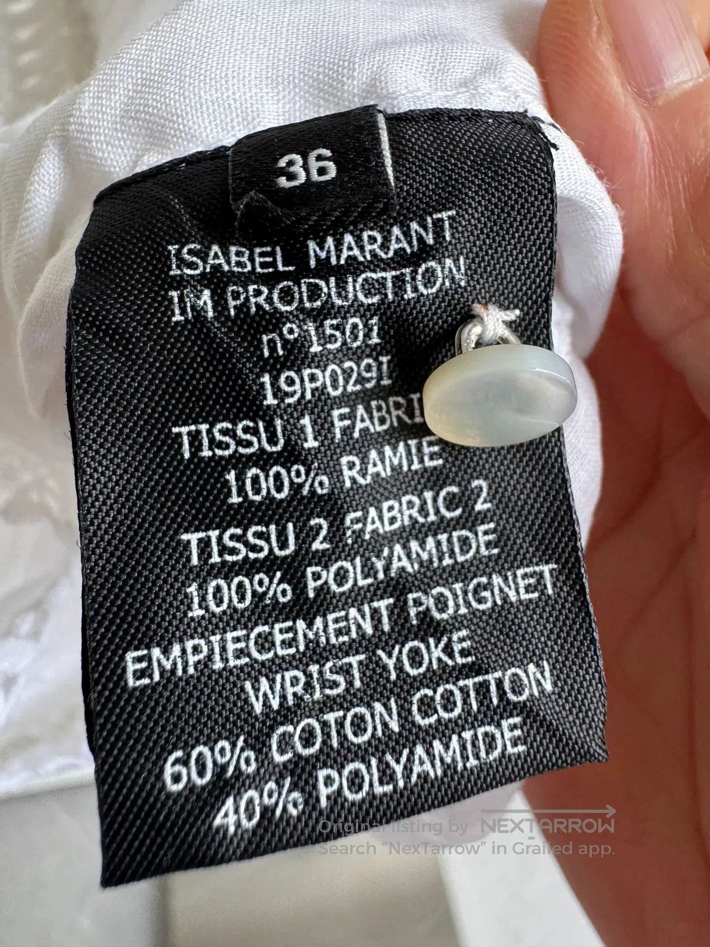 Isabel Marant Isabel Marant White Top. Size XS / US 0-2 / IT 36-38 - 9 Thumbnail