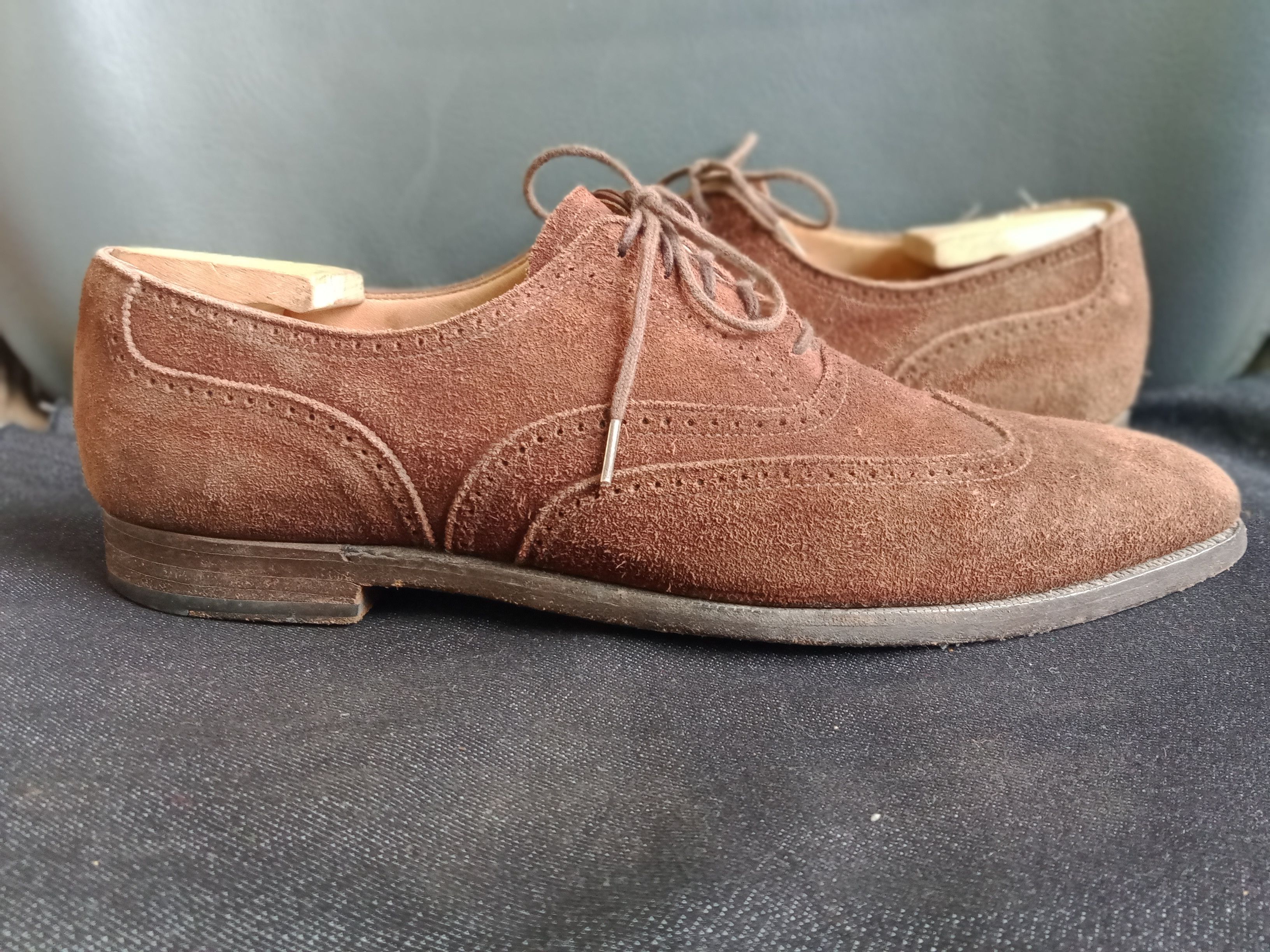 Crockett & Jones Drummond 5056 Wingtip Full Brogue Size 7½ D in Brown, Men's (Size 8.5) — image 4 of 6