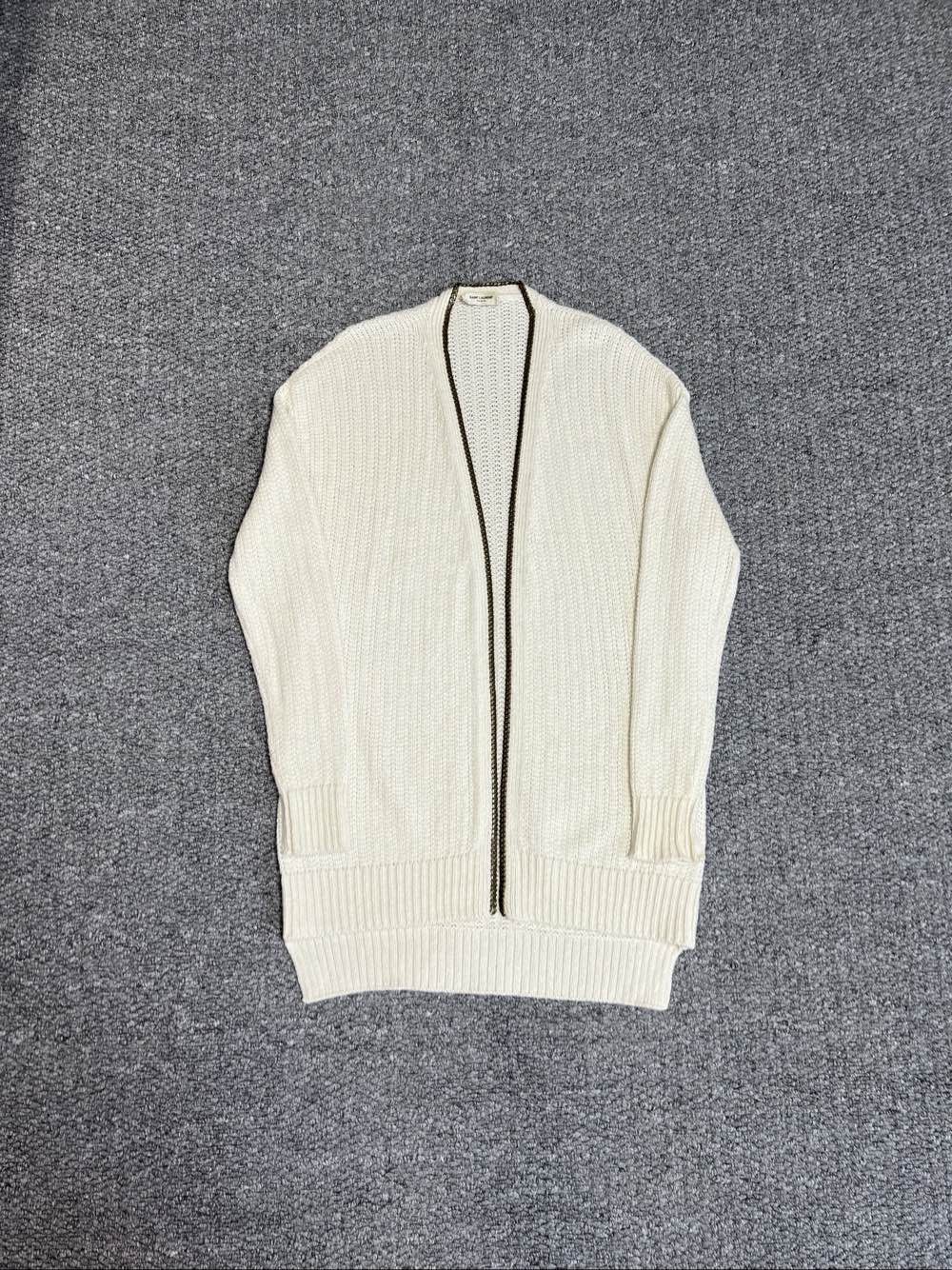 Saint Laurent Paris Saint Laurent Chain Detail Knit Cardigan Size M Size M / US 6-8 / IT 42-44 - 1 Thumbnail