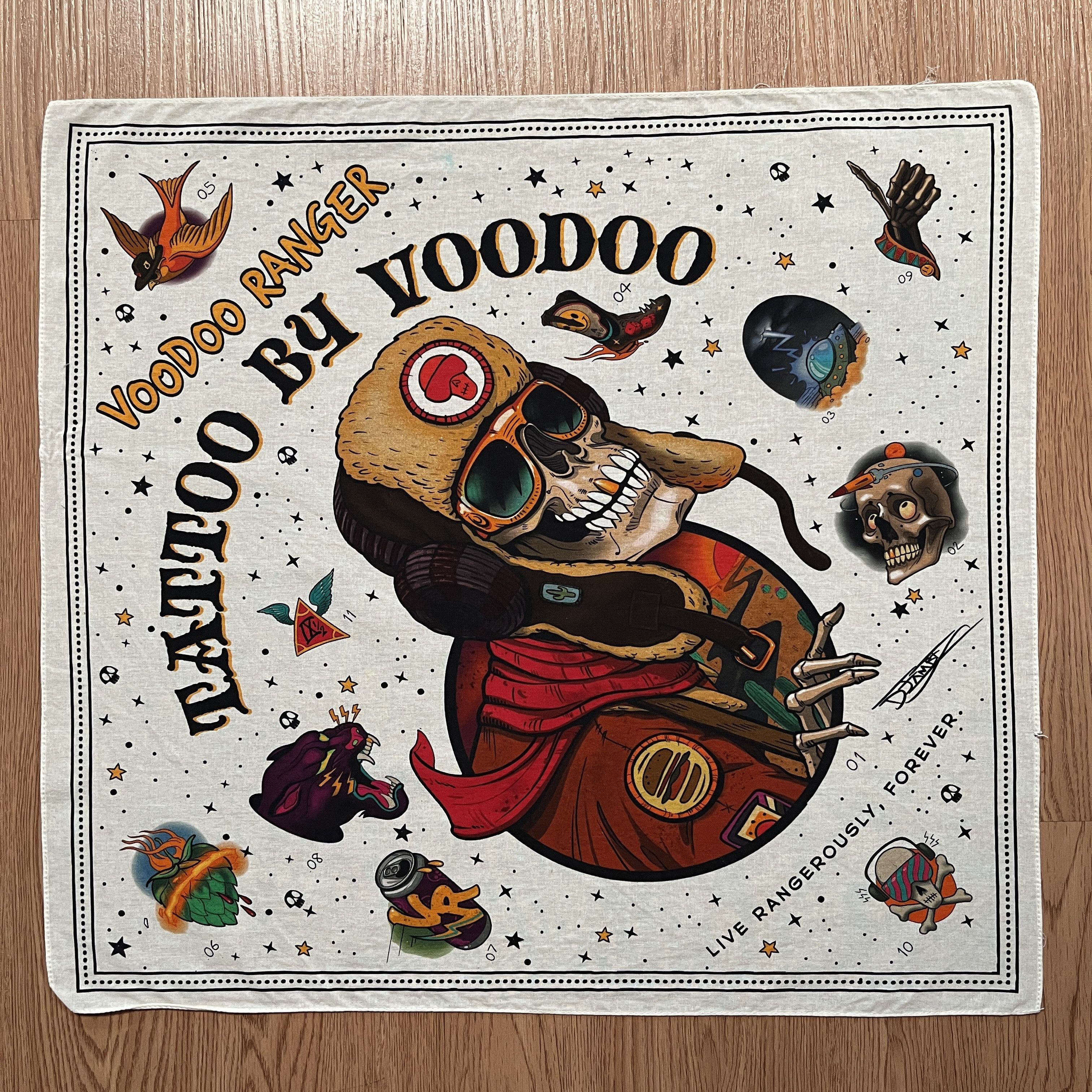 Vintage Voodoo Ranger Tattoo Handkerchief Size ONE SIZE - 1 Thumbnail