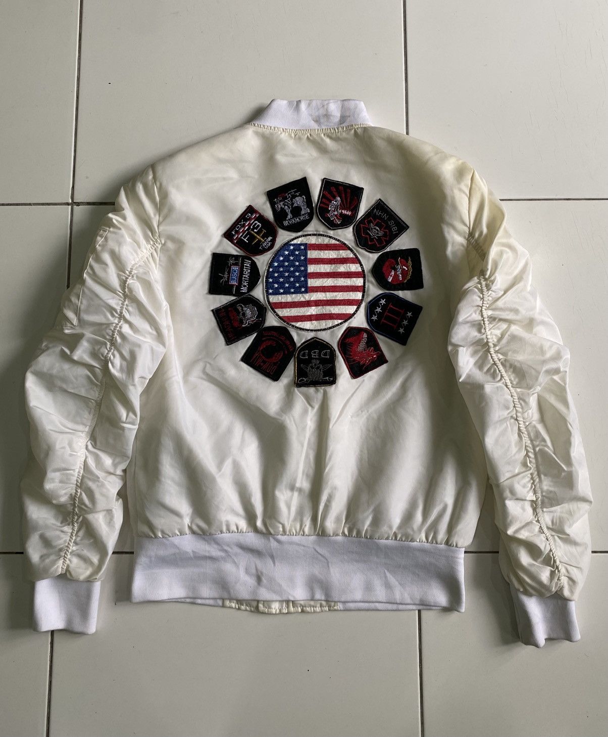 AlphaStyle × American Stitch Vintage 90s American stitch Picture army Quilted Jackets Size US L / EU 52-54 / 3 - 2 Thumbnail