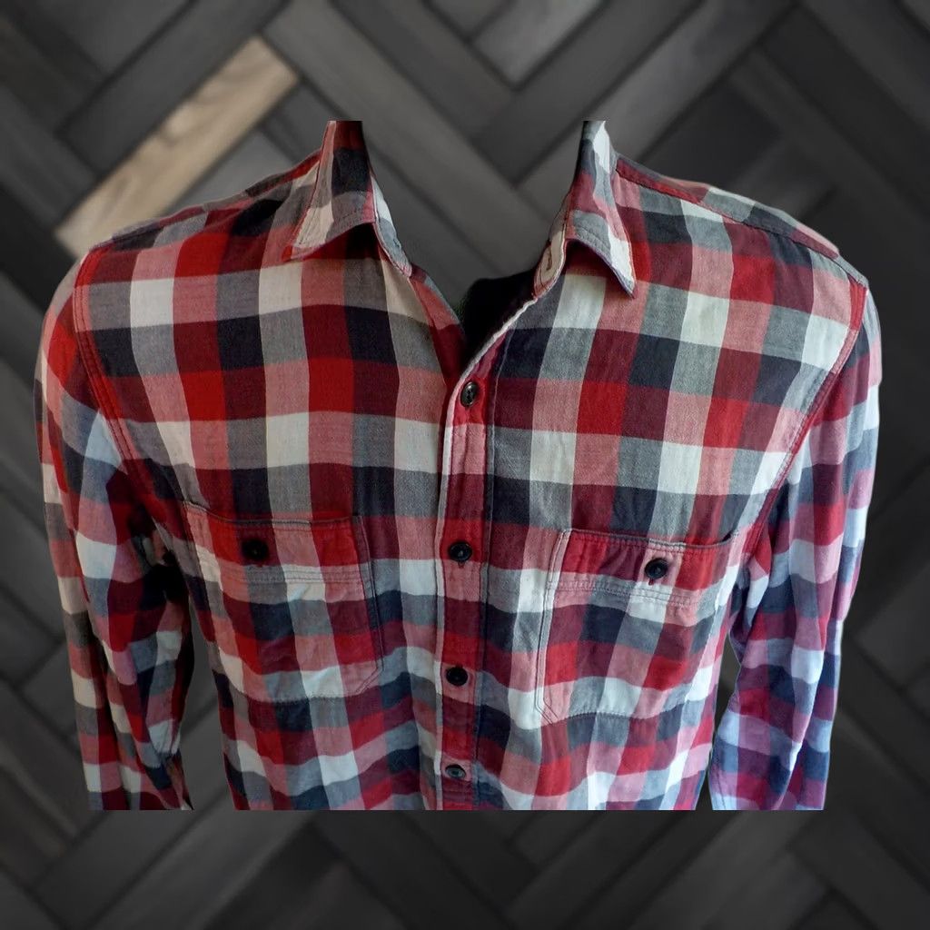 J.Crew J. Crew Tailored Fit Plaid Shirt M Red, Black, Gray, Ivory Men Button-Front 100% Cotton Long Sleeve Size US M / EU 48-50 / 2 - 1 Thumbnail