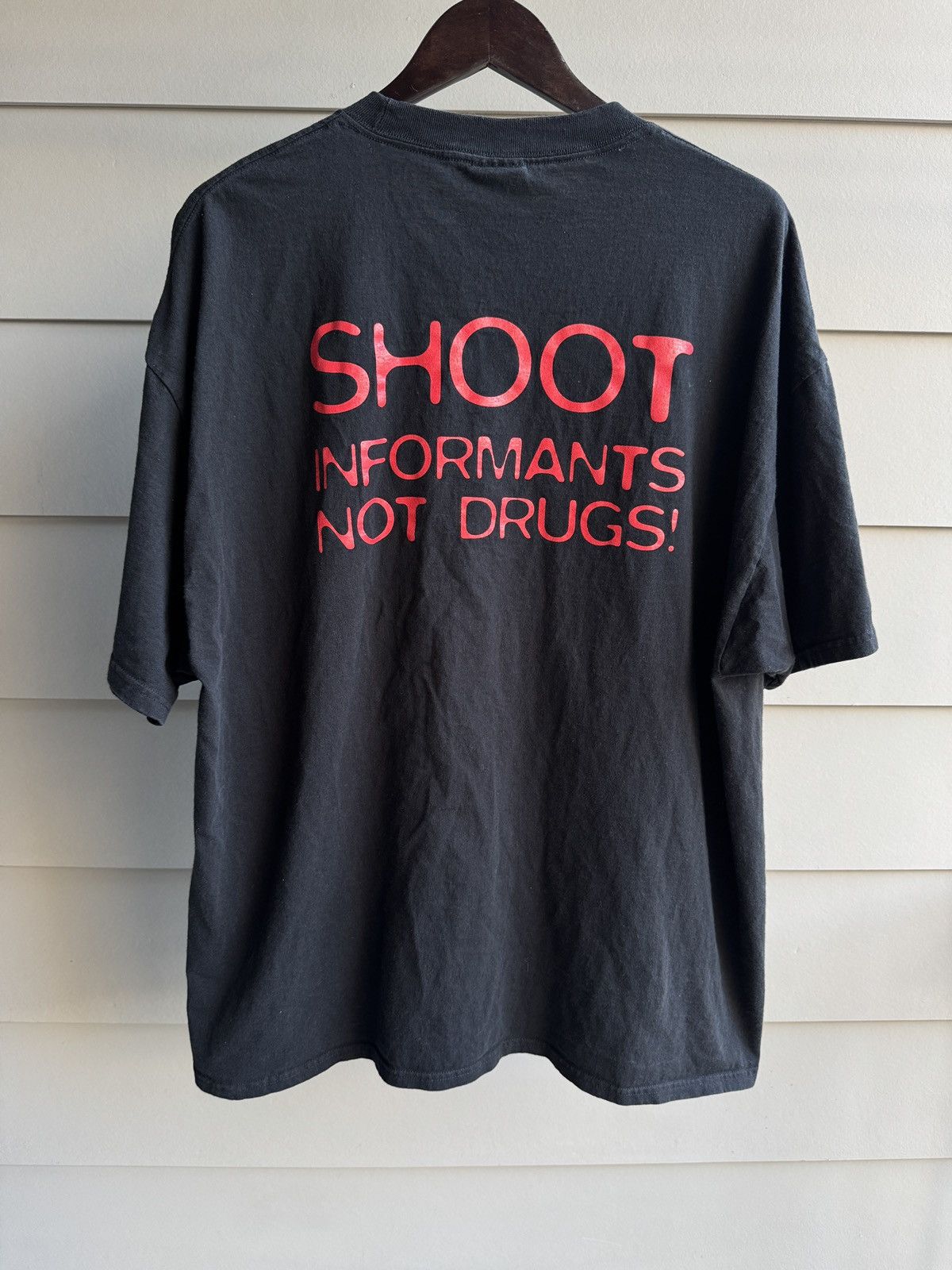 Drain Gang Crime Ink “Shoot Informants Not Drugs” made in Frisco USA Size US XXL / EU 58 / 5 - 3 Thumbnail
