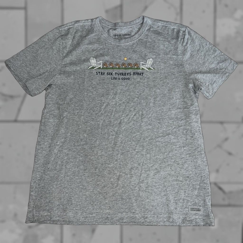 Life is Good Life Is Good Gray Short Sleeve T-Shirt Mens Size L Size US L / EU 52-54 / 3 - 1 Thumbnail
