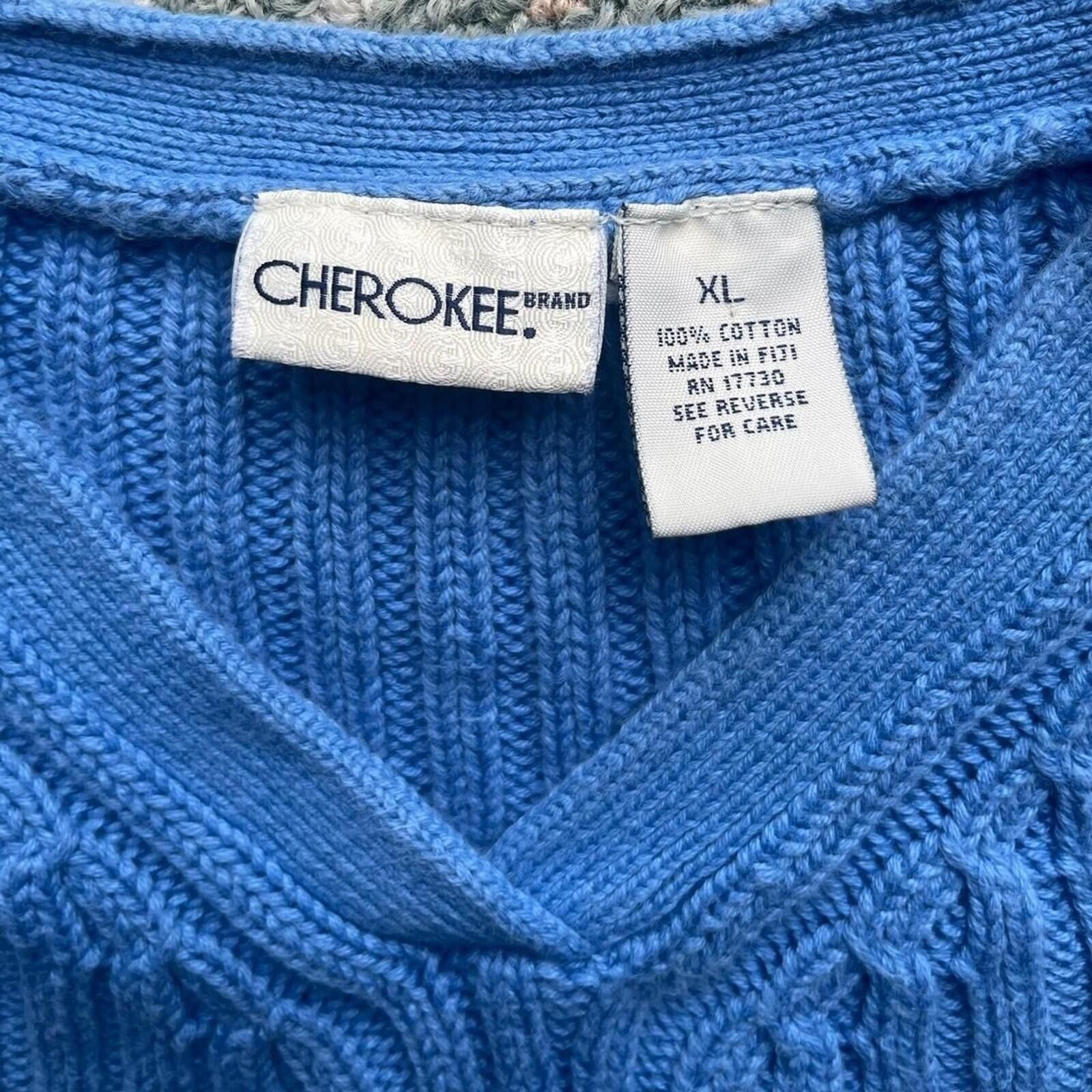 Cherokee Vintage Cherokee Classic Ribbed V-Neck Pullover Sweater Size M / US 6-8 / IT 42-44 - 6 Thumbnail