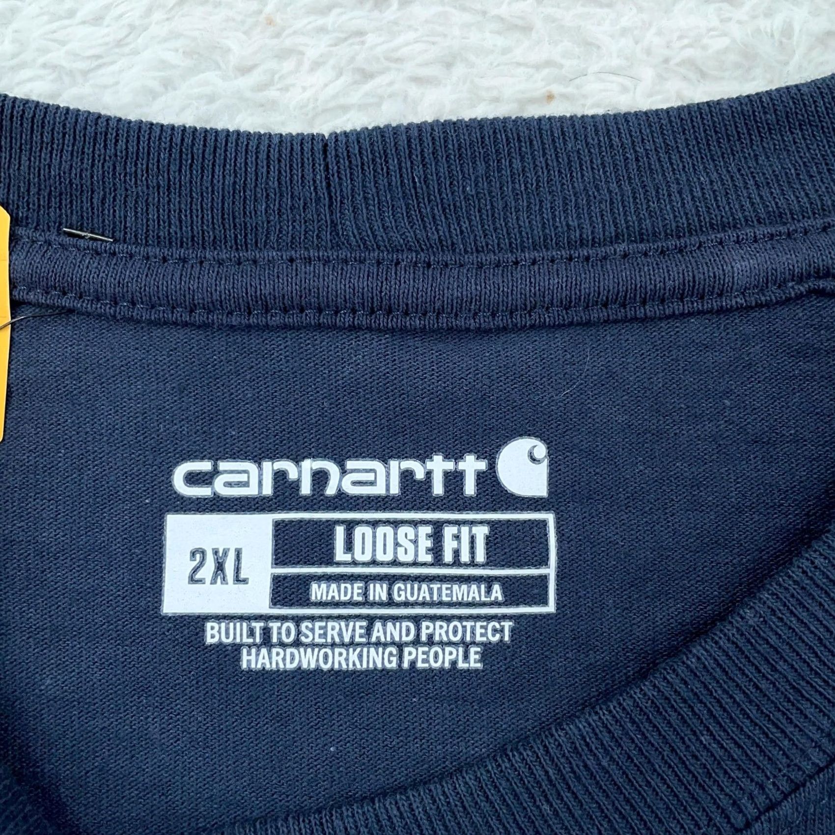 Carhartt Carhartt Shirt Mens 2XL Navy Loose Fit Heavyweight Long Sleeve Crew Neck K231 NVY Size US XXL / EU 58 / 5 - 6 Thumbnail