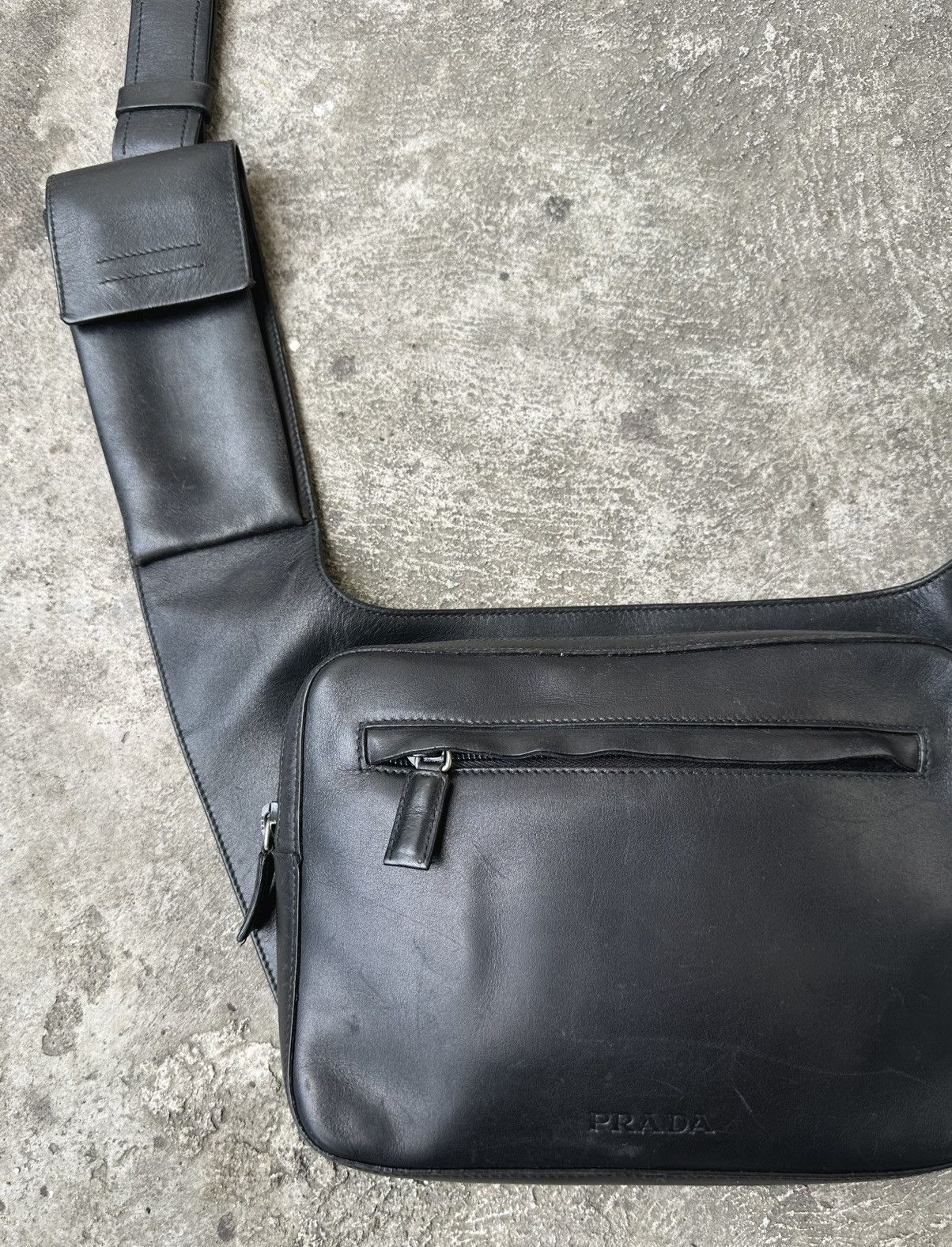 Prada Prada - Archive S/S1999 Holster Crossbody Leather Bag Black Size ONE SIZE - 4 Thumbnail