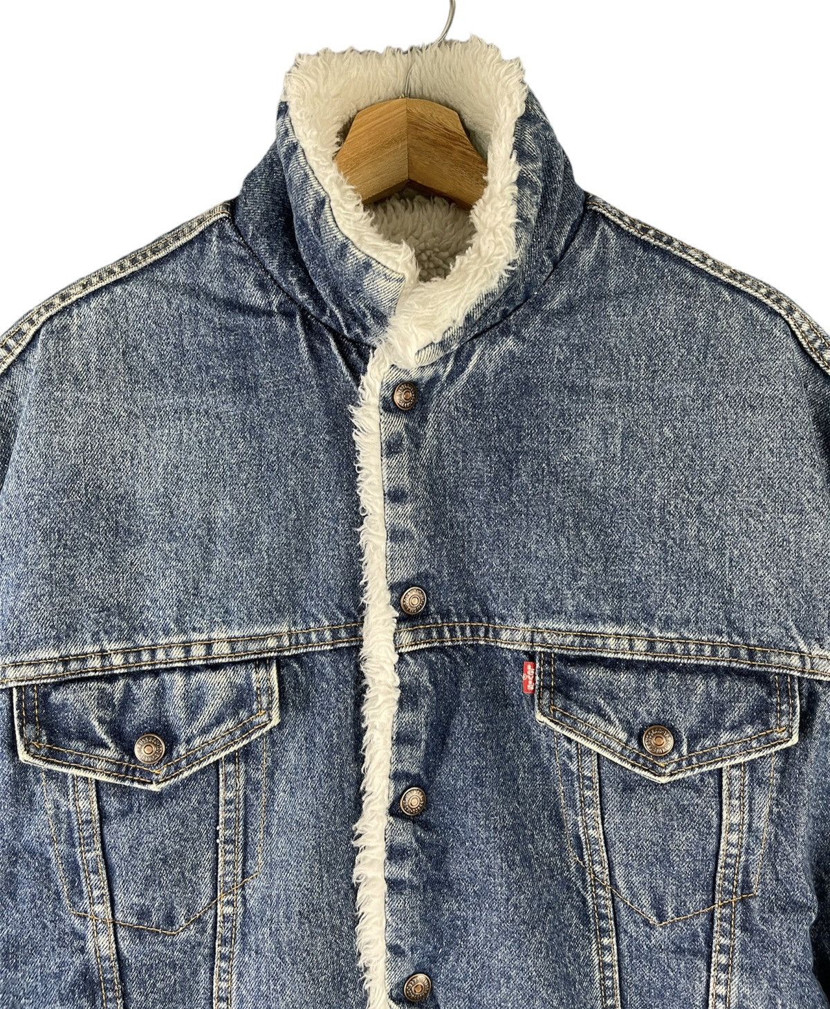 Levi's Levis Stamp 521 Lined Sherpa Trucker Denim Vintage Jacket Size US L / EU 52-54 / 3 - 2 Thumbnail