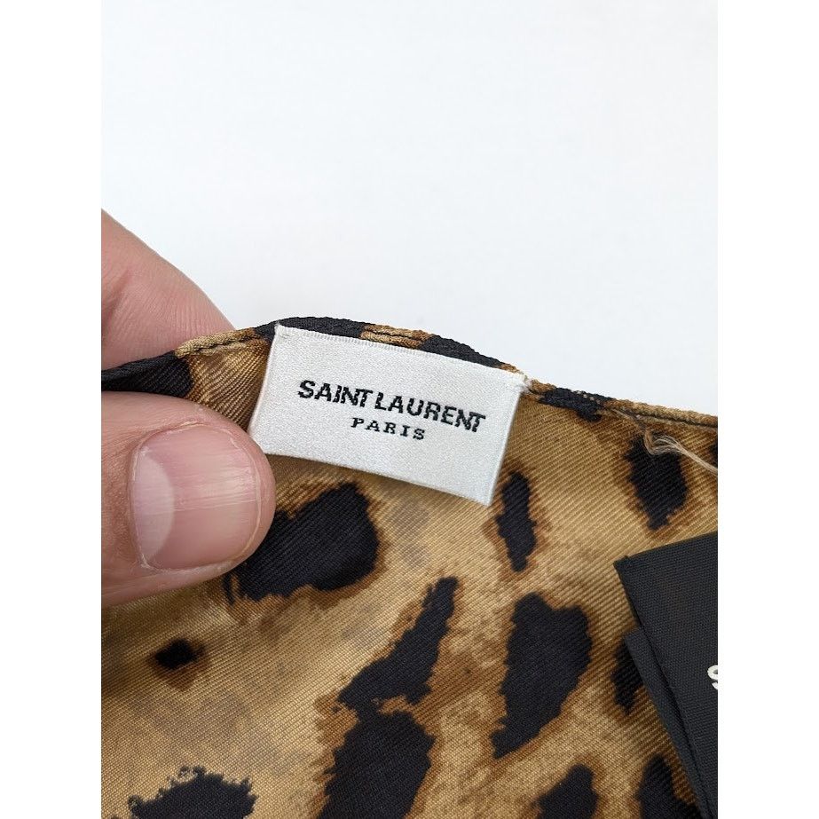 Saint Laurent Paris o1rshd1 Size: OS / Lavalliere Leopard Musseline Light Brown Size ONE SIZE - 14 Thumbnail