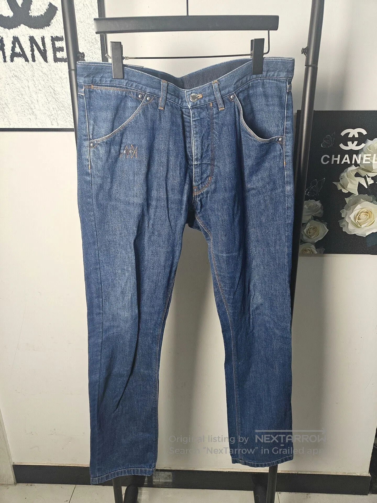 Louis Vuitton Authentic LV Denim Jeans with Leather Tag. Size US 32 / EU 48 - 1 Thumbnail