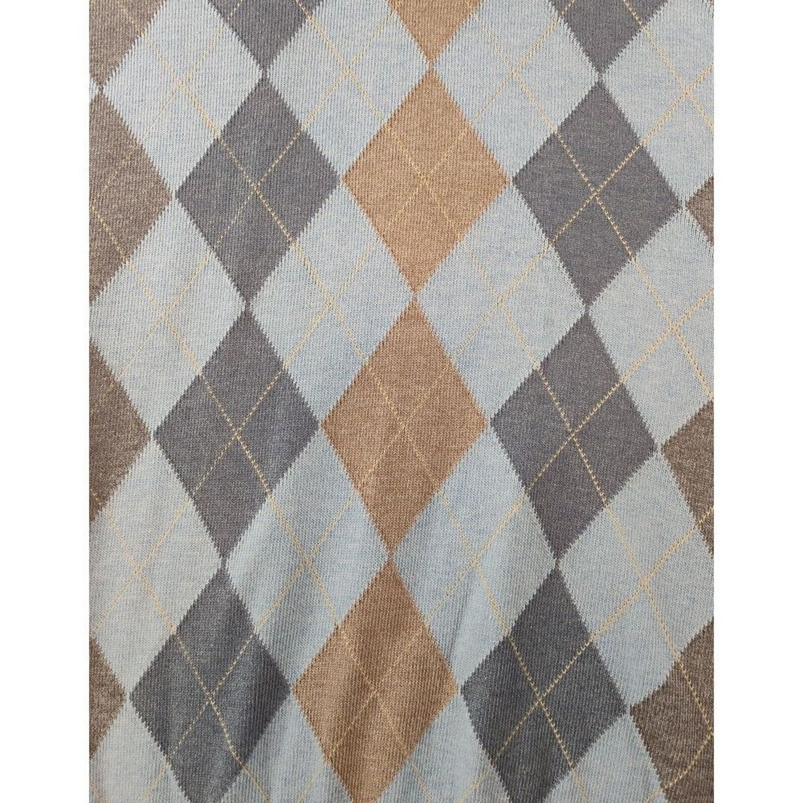 Toscano Toscano Mens Sweater Argyle Diamond XL Made In Italy Size US XL / EU 56 / 4 - 11 Thumbnail