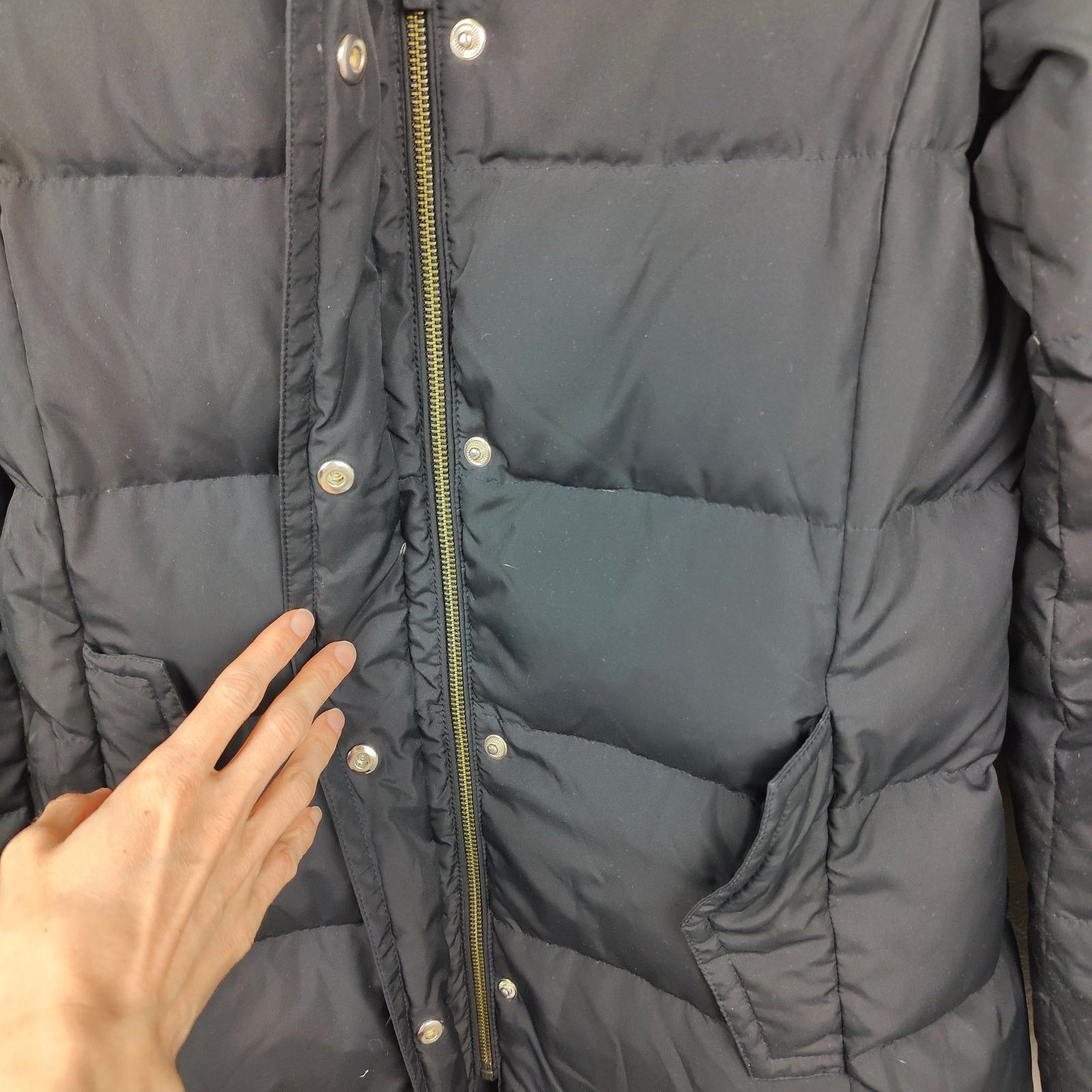 J.Crew J. Crew Long Down Puffer Coat Womens XS Black Removable Hood Size XS / US 0-2 / IT 36-38 - 4 Thumbnail