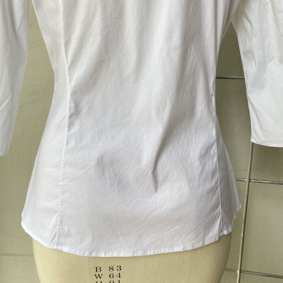 Jil Sander JIL SANDER White Collared Button-Down Blouse Size XXS / US 00 / IT 34 - 20 Thumbnail