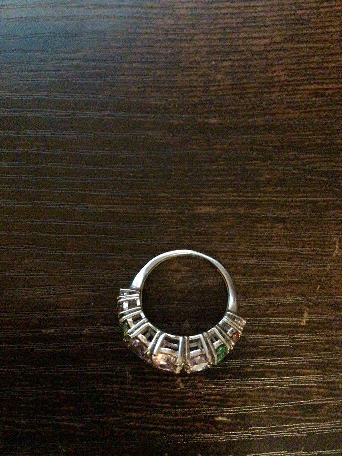 Other ss sterling silver multi color stones women's ring Size ONE SIZE - 4 Thumbnail