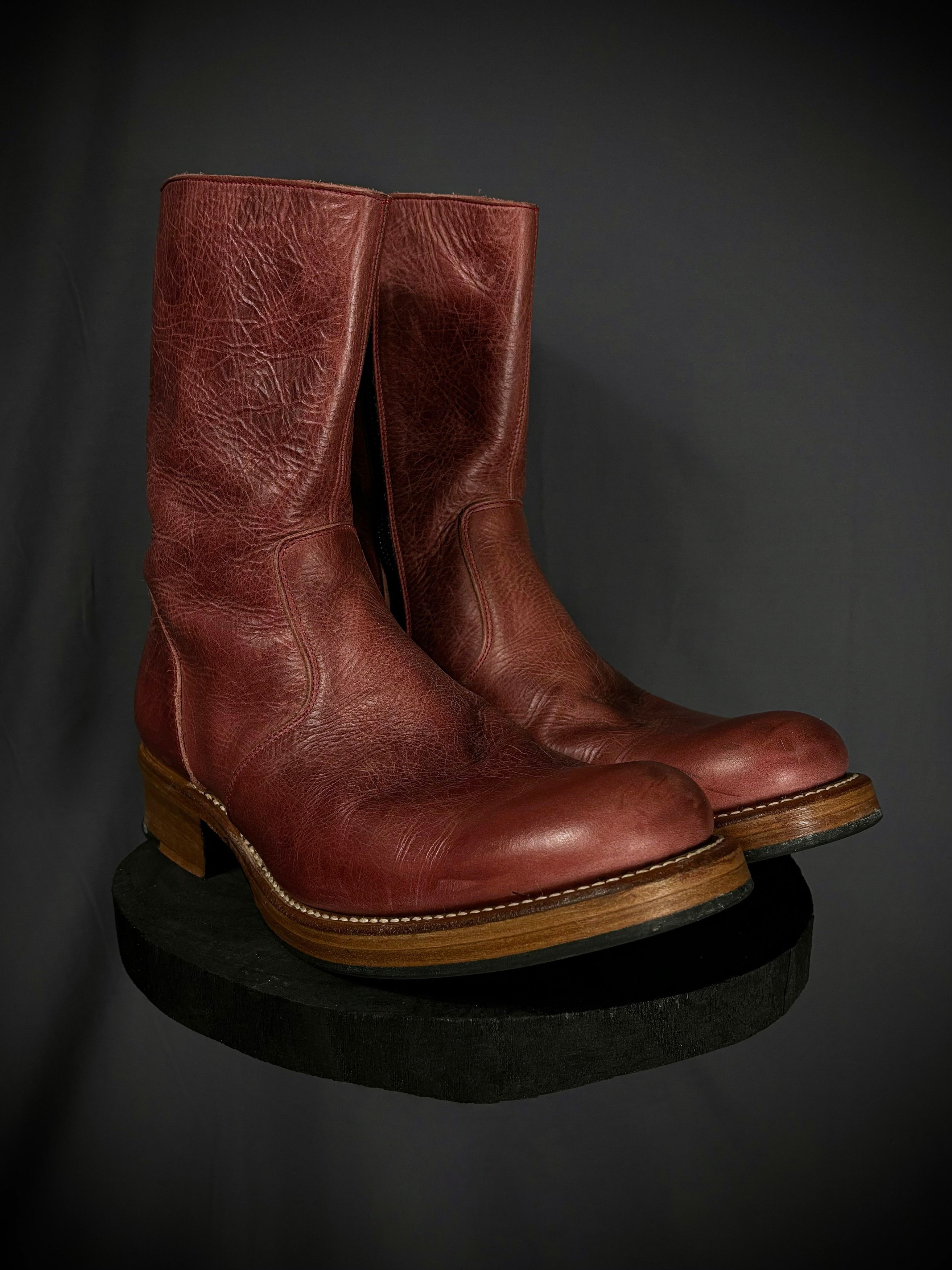 FUGA boots 希少 26.5 GOSTAR DE FUGA × Japanese Brand FUGA leather side zip biker boots